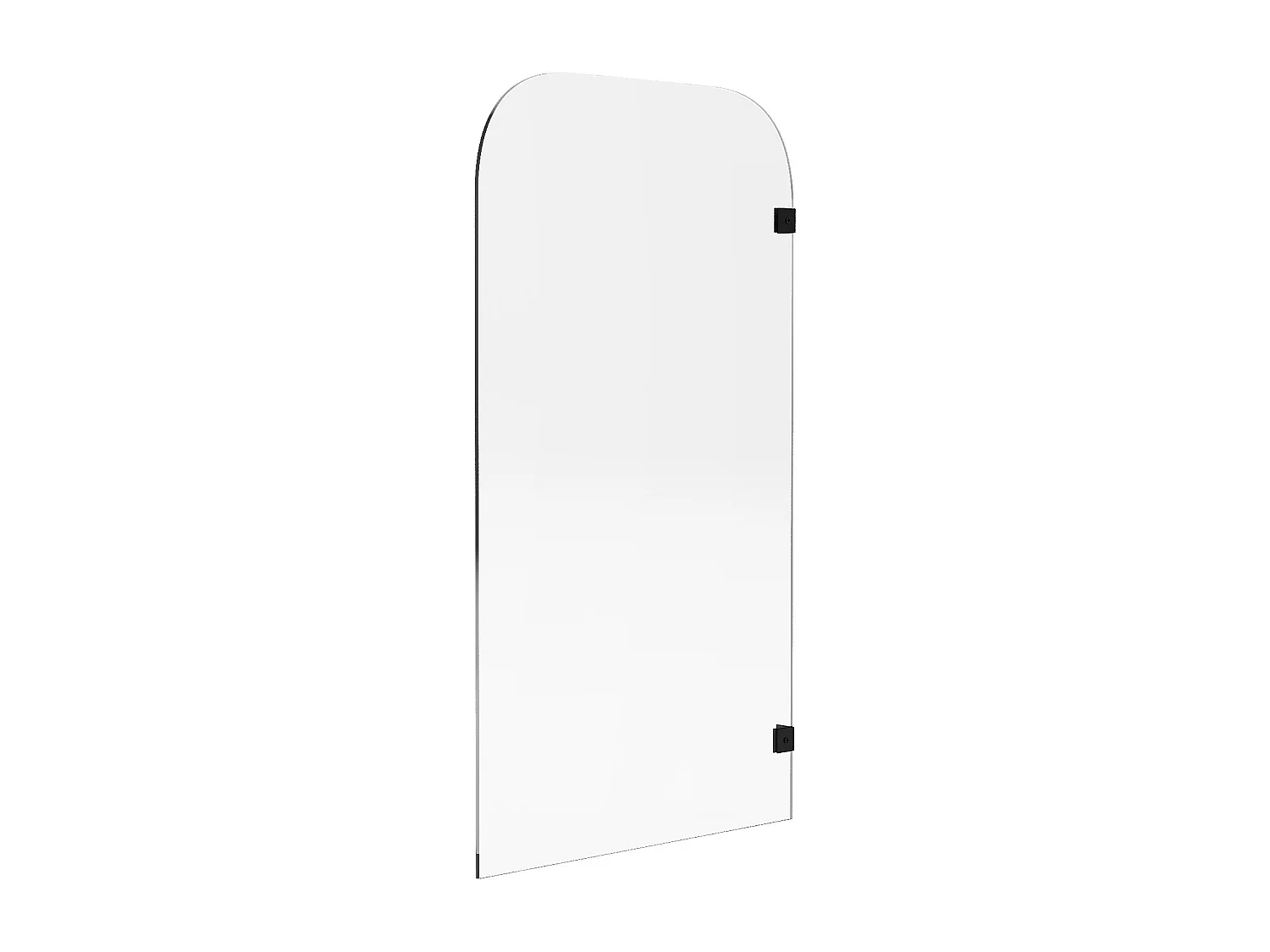 Parete per vasca da bagno reversibile con angoli arrotondati 80 x 140 cm Stile industriale - TIMOUR