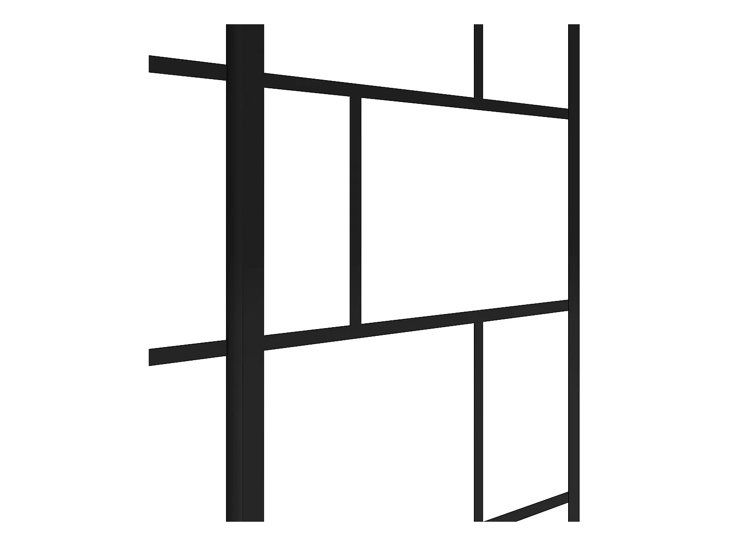 Painel de banheira preto mate de estilo industrial com painel giratório 100x140 cm - OBELINI