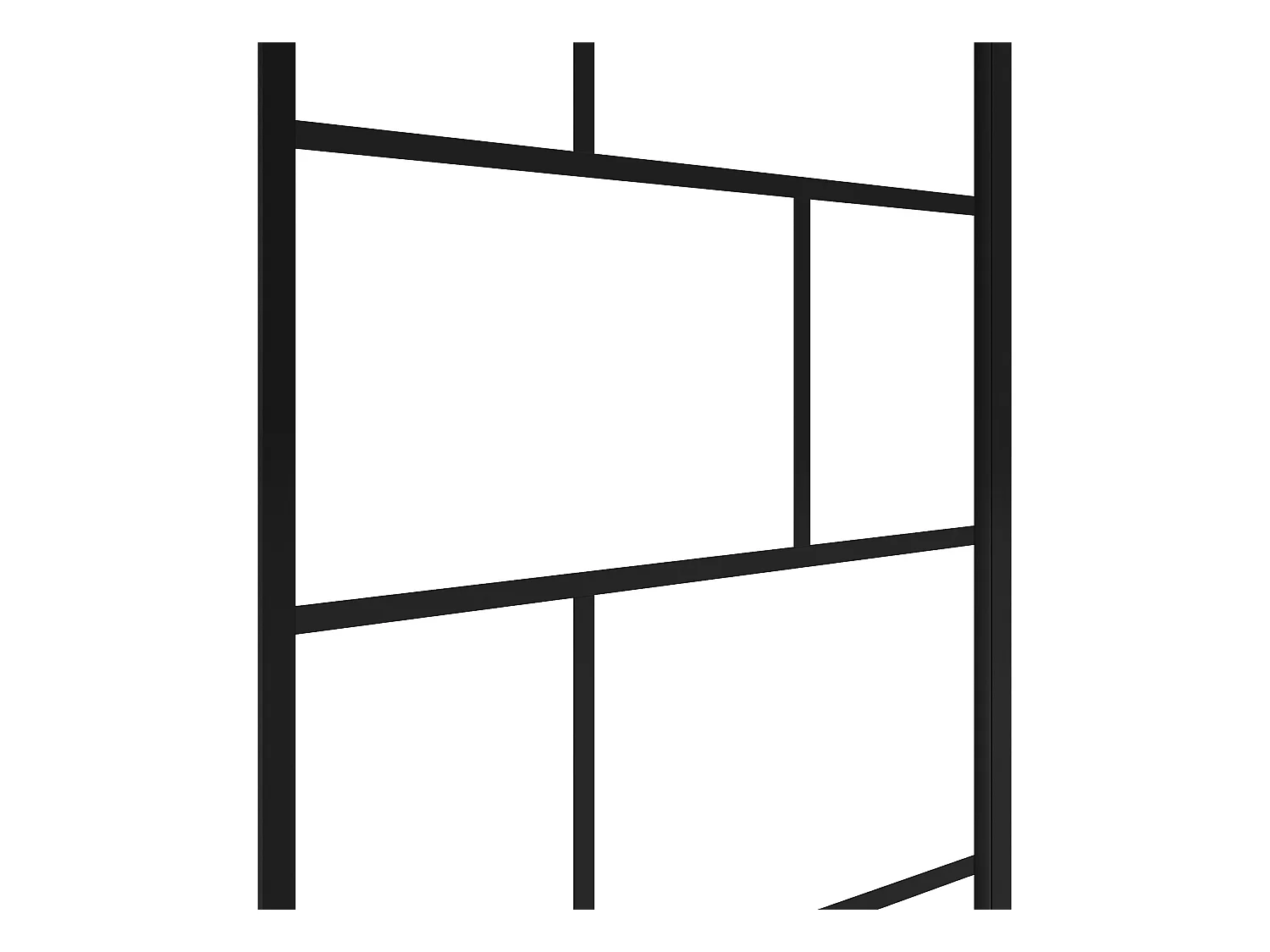 Pare baignoire pivotant style industriel - 80 x 140 cm - Noir mat - Verre - RIVANON