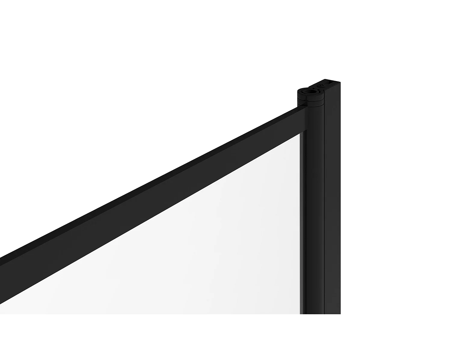 Pare baignoire pivotant style industriel - 80 x 140 cm - Noir mat - Verre - RIVANON