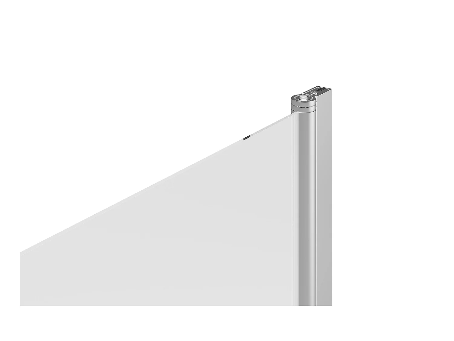 Badekarsskærm med håndklædeholder i krom metal i industriel stil - 70 x 140 cm - TOBIN