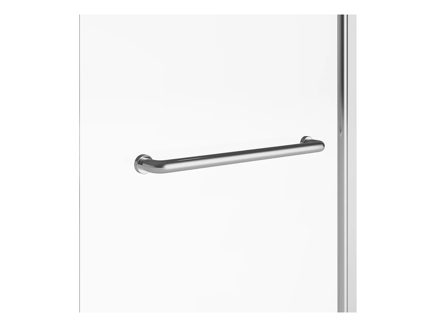 Badekarsskærm med håndklædeholder i krom metal i industriel stil - 70 x 140 cm - TOBIN