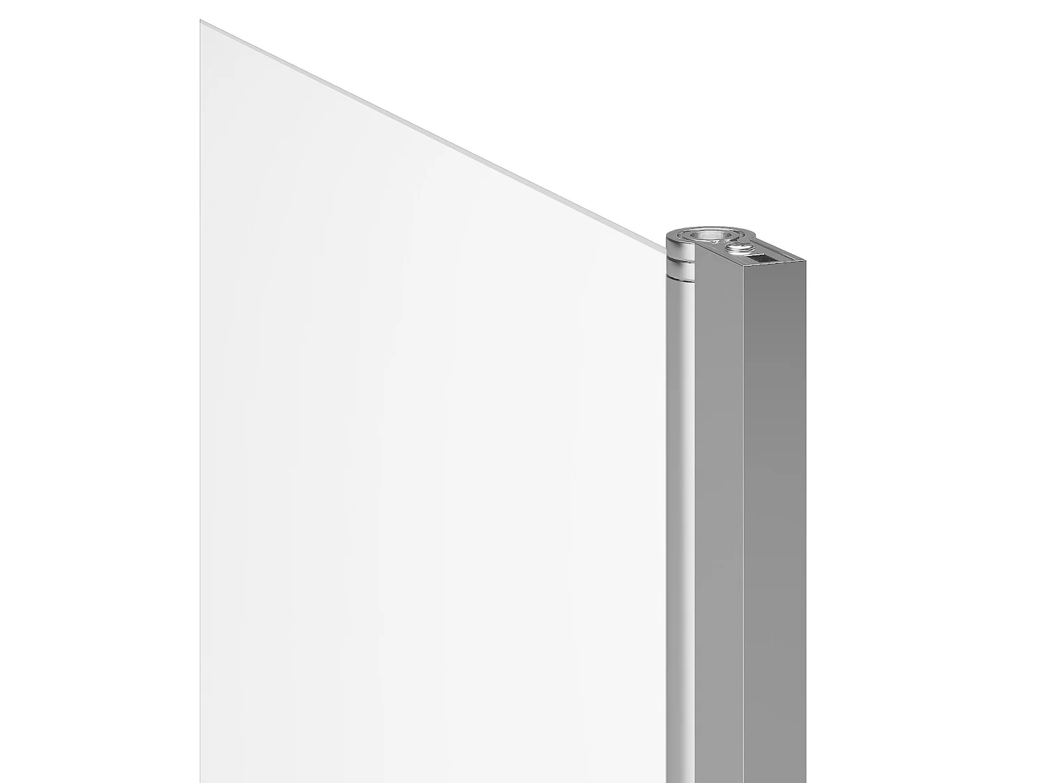 Duschtrennwand Badewanne - 70 x 140 cm - Metall - Chromfarben - TOBIN