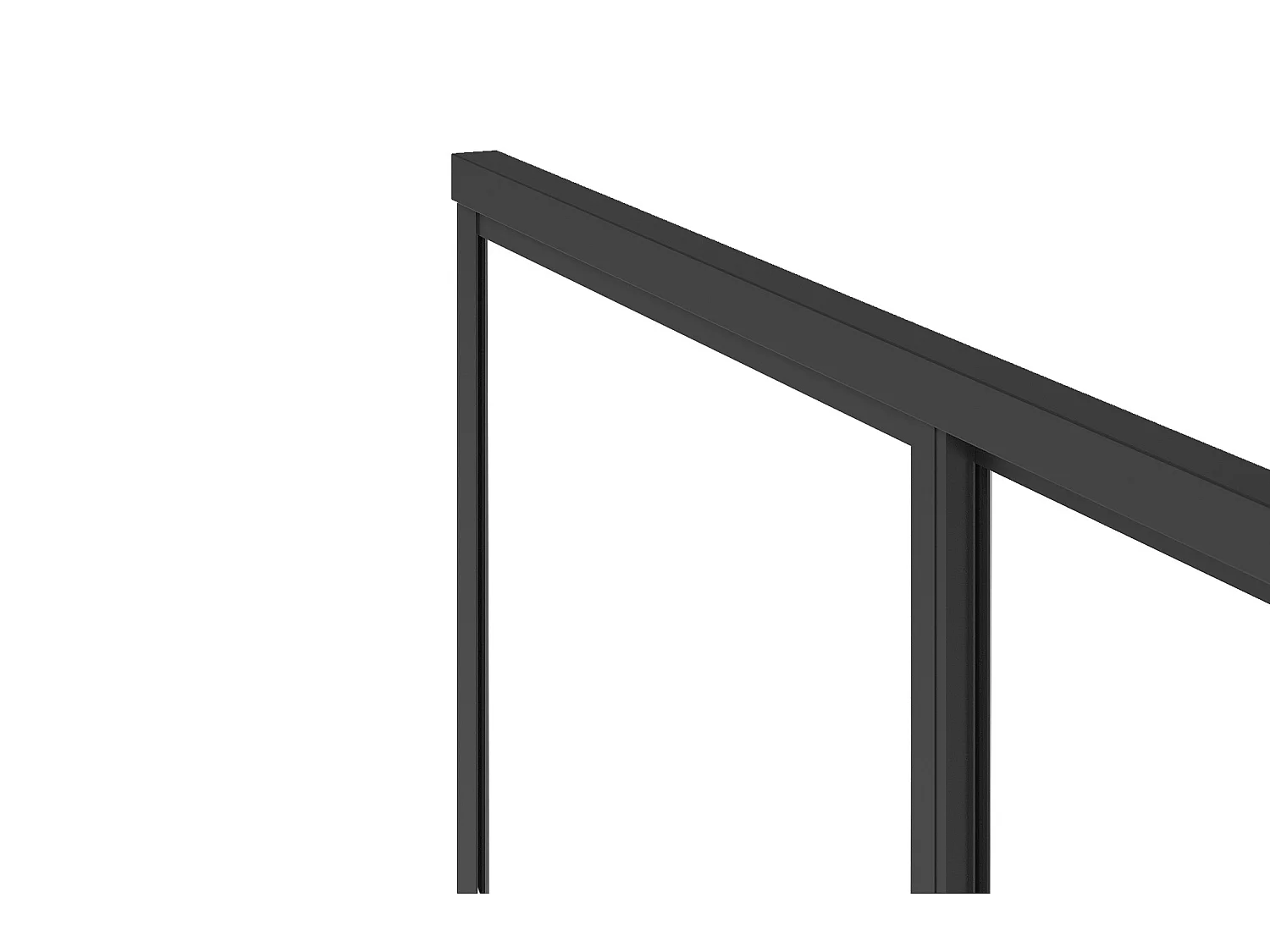 Porte de douche coulissante noir mat style industriel - 120 x 195 cm - TORONI