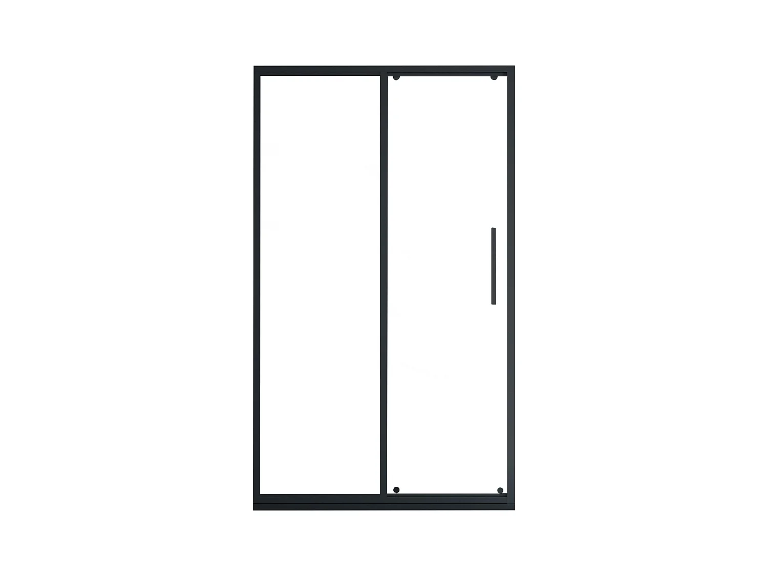 Porte de douche coulissante noir mat style industriel - 120 x 195 cm - TORONI