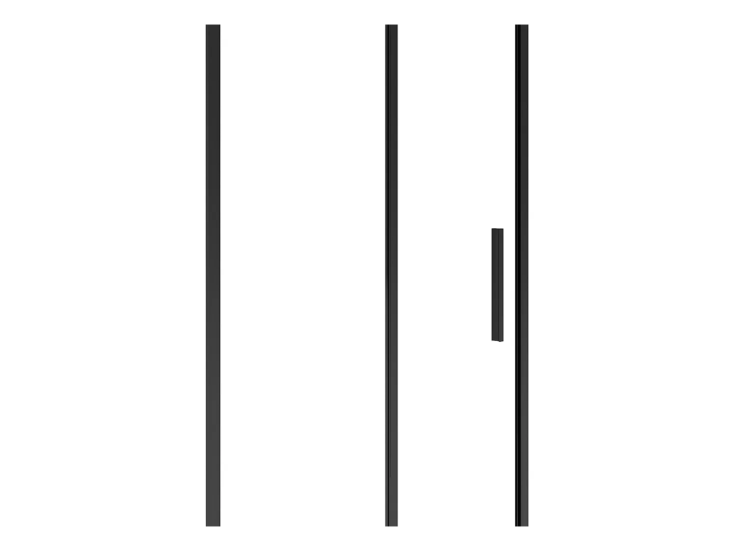 Porte de douche coulissante noir mat style industriel - 120 x 195 cm - TORONI