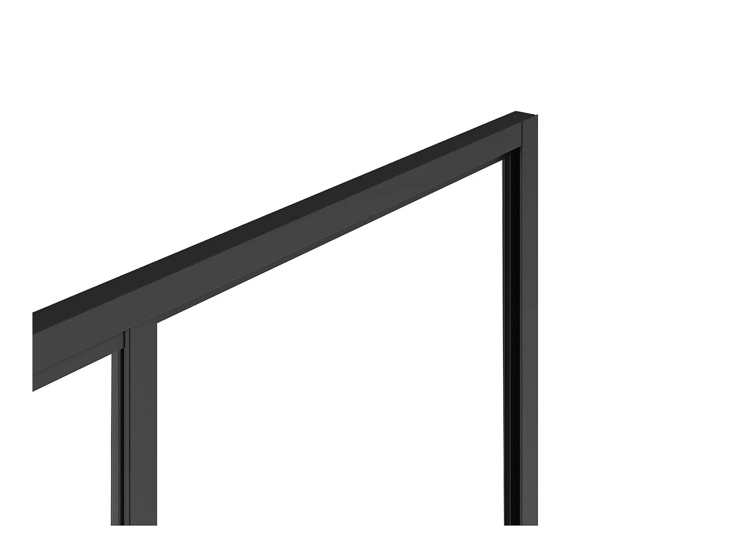 Porte de douche coulissante noir mat style industriel - 120 x 195 cm - TORONI