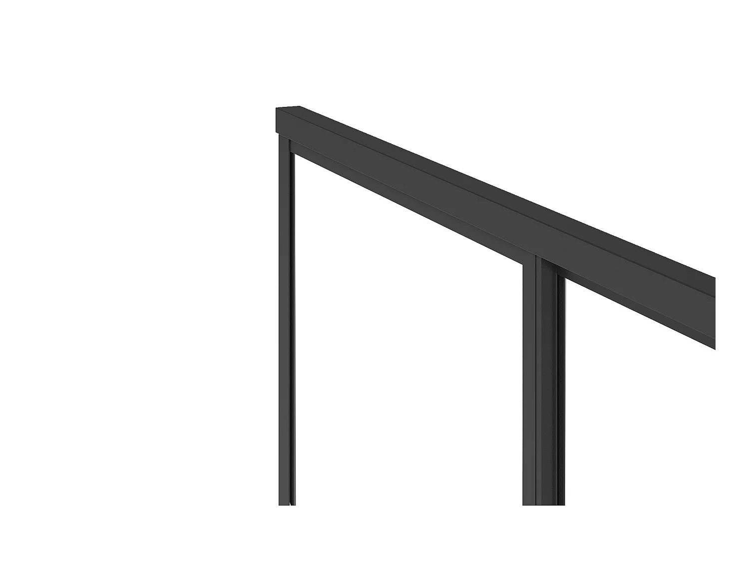 Porte de douche coulissante noir mat style industriel - 120 x 195 cm - TORONI