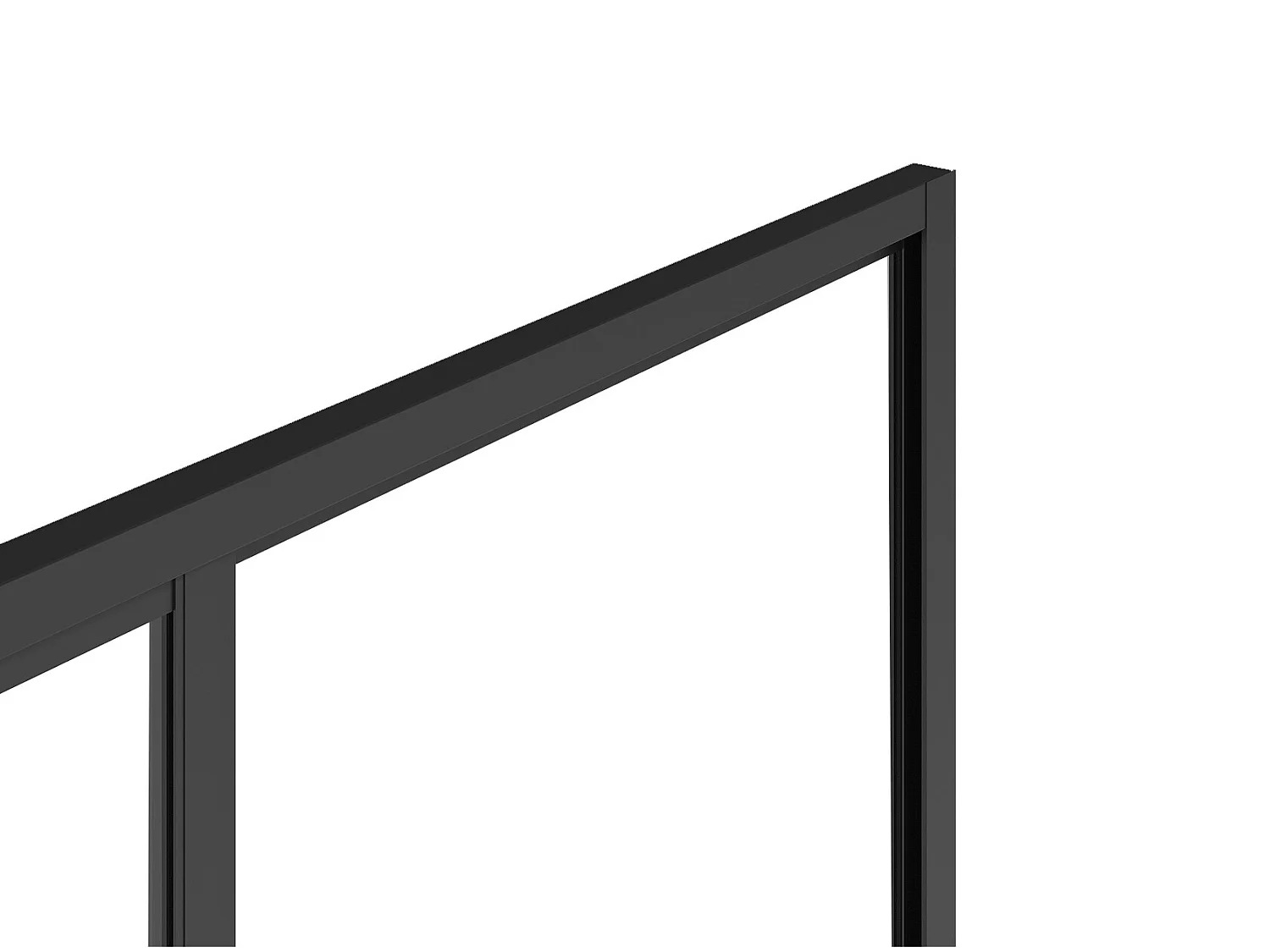 Doucheschuifdeur in industriële stijl - Zwart mat - 120 x 195 cm - TORONI