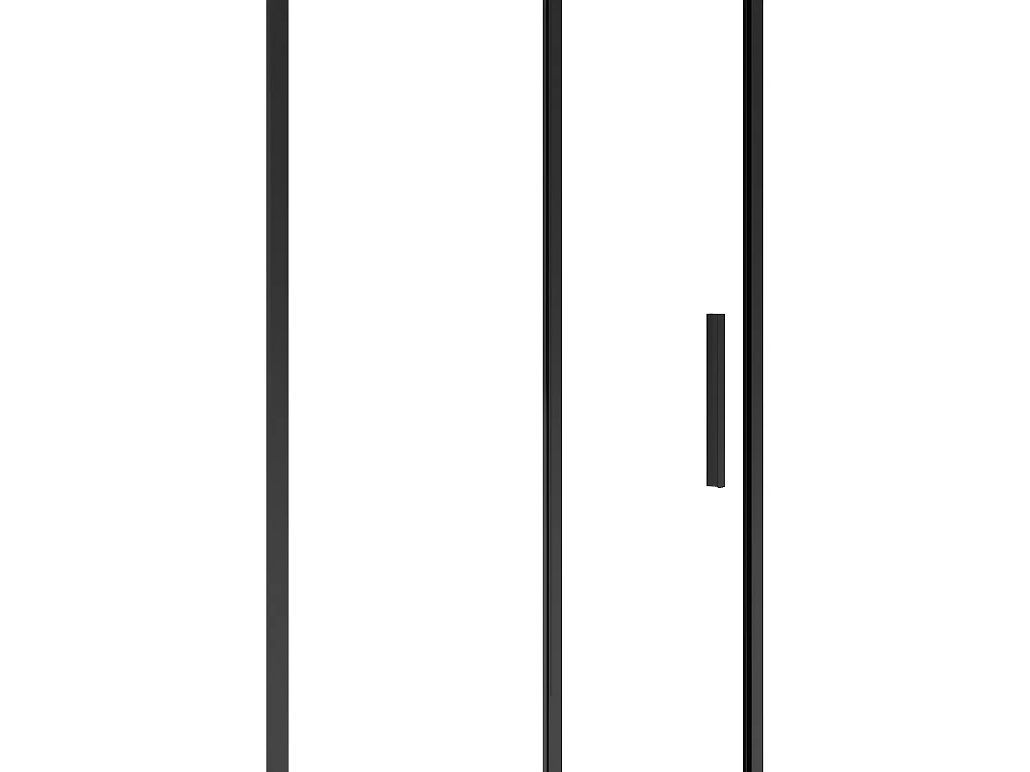 Doucheschuifdeur in industriële stijl - Zwart mat - 120 x 195 cm - TORONI