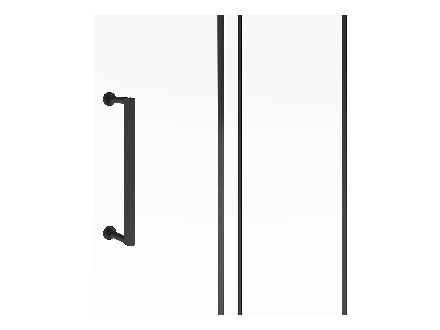 Ścianka do prysznica we włoskim stylu z drzwiami przesuwnymi z metalu w kolorze matowym czarnym w industrialnej stylistyce – 120 × 200 cm – YOREM