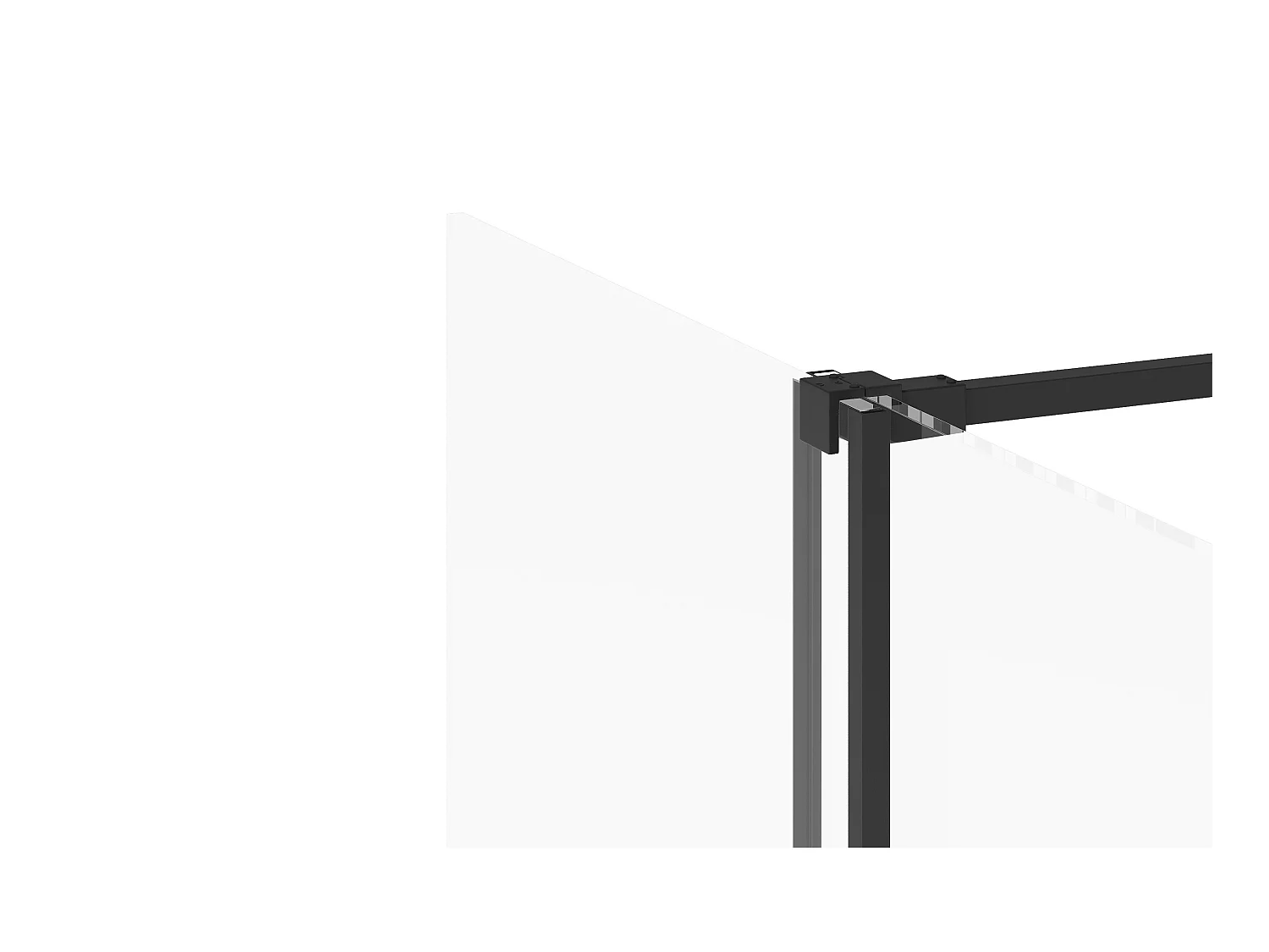 Ścianka do prysznica we włoskim stylu z drzwiami przesuwnymi z metalu w kolorze matowym czarnym w industrialnej stylistyce – 120 × 200 cm – YOREM