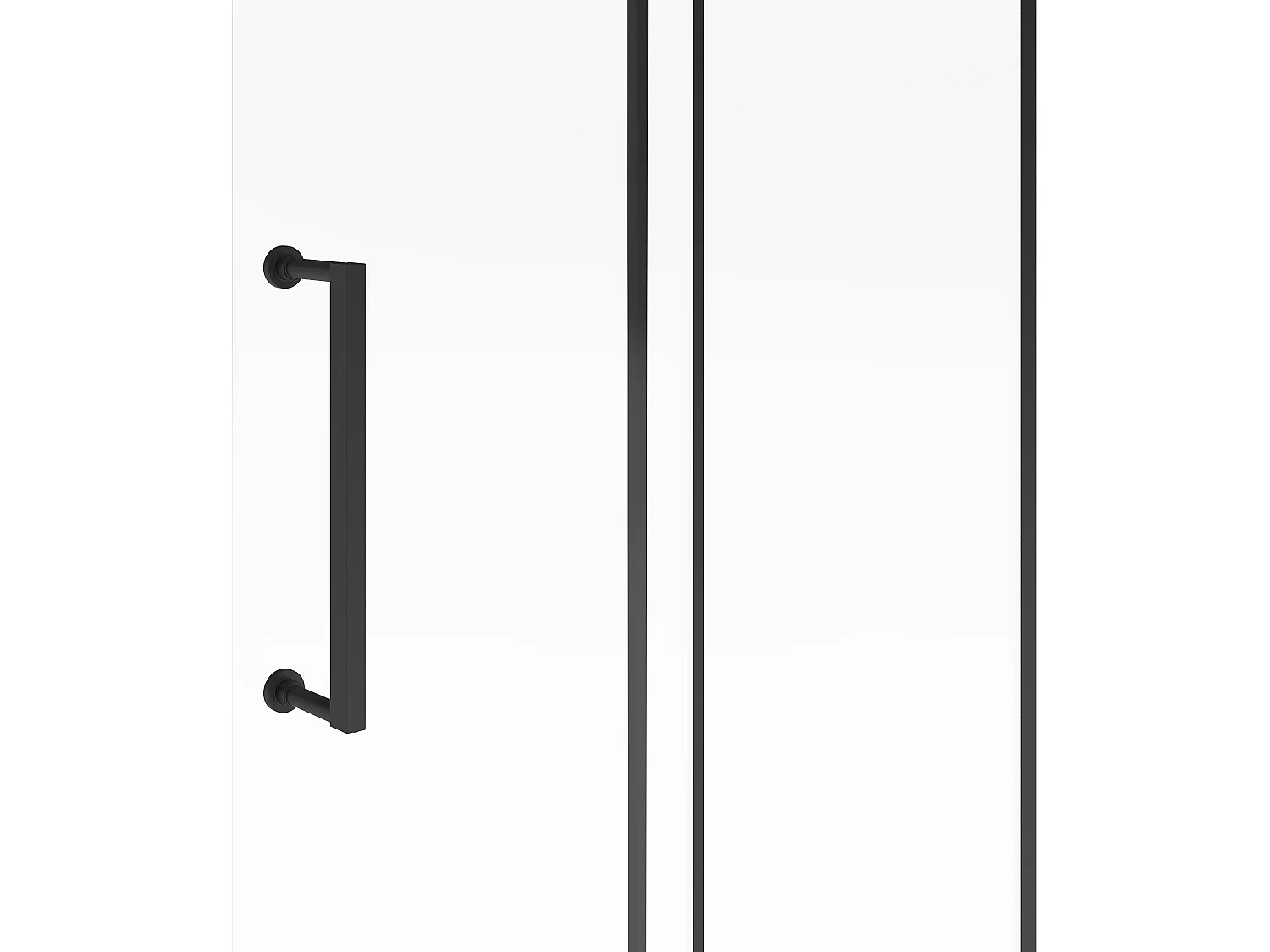 Parete per doccia walk-in porta scorrevole 120 x 200 cm in Metallo Nero opaco Stile industriale - YOREM