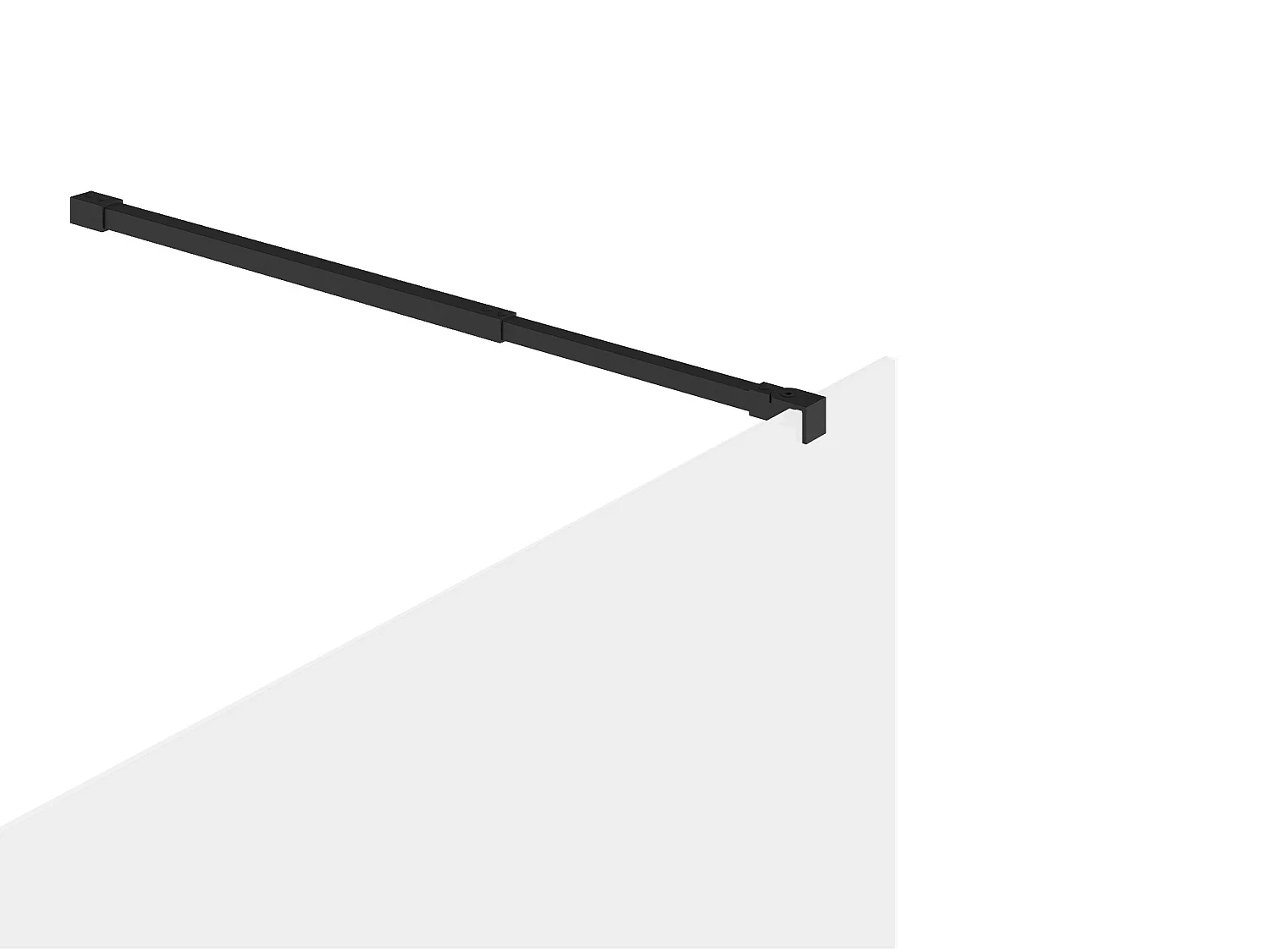 Italiensk brusevæg i mat sort glas 6 mm 120 × 200 cm DAREN