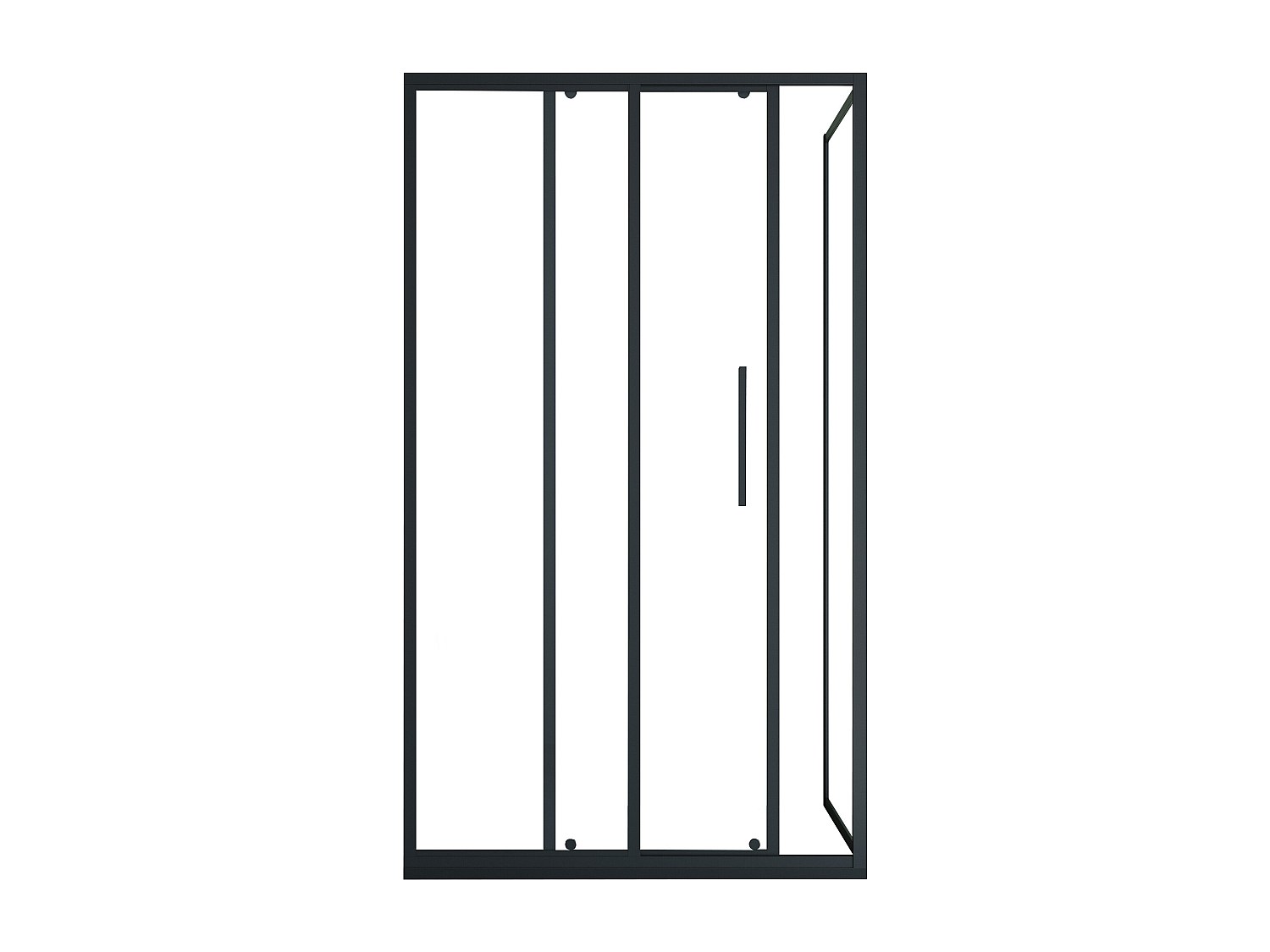 Duschtrennwand Seitenwand Schiebetür - Schwarz matt - Industrial Style - 12 günstig online kaufen