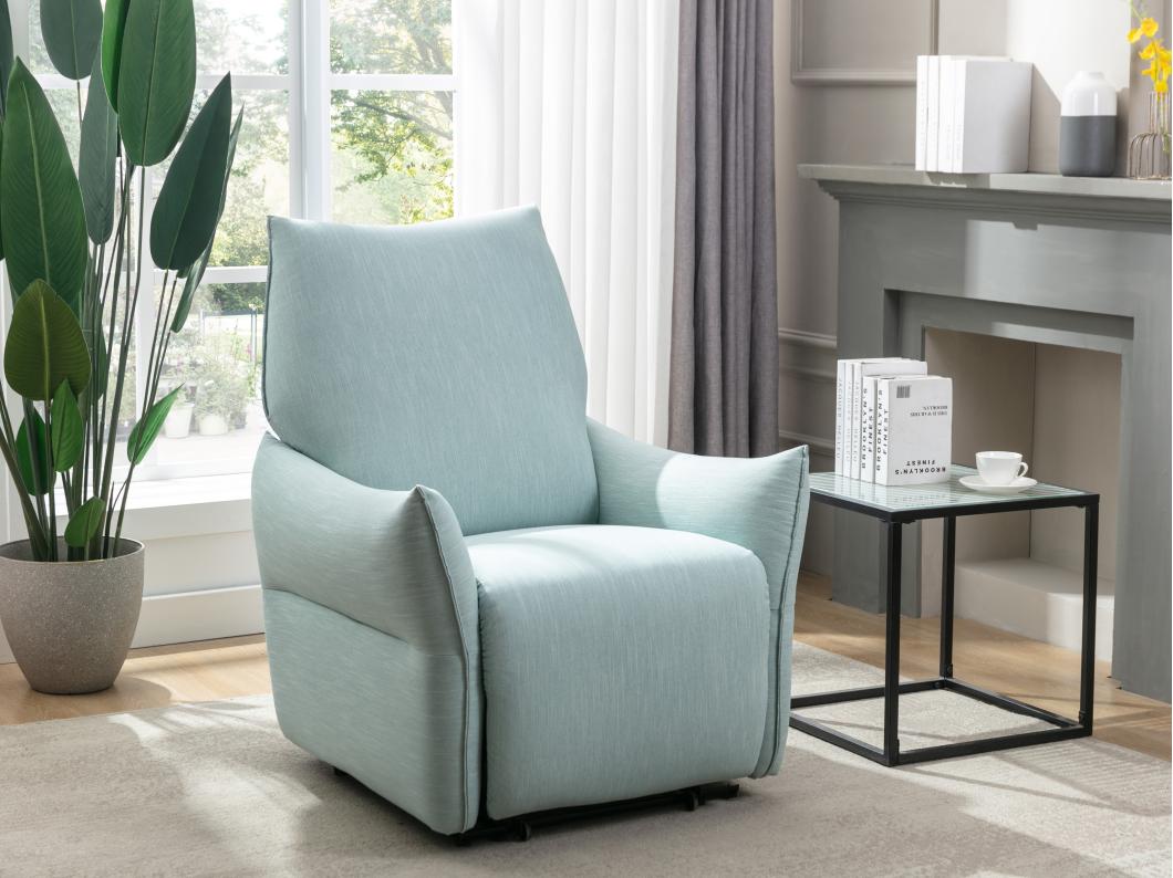 Poltrona relax elettrica in Tessuto Azzurro - MODOC