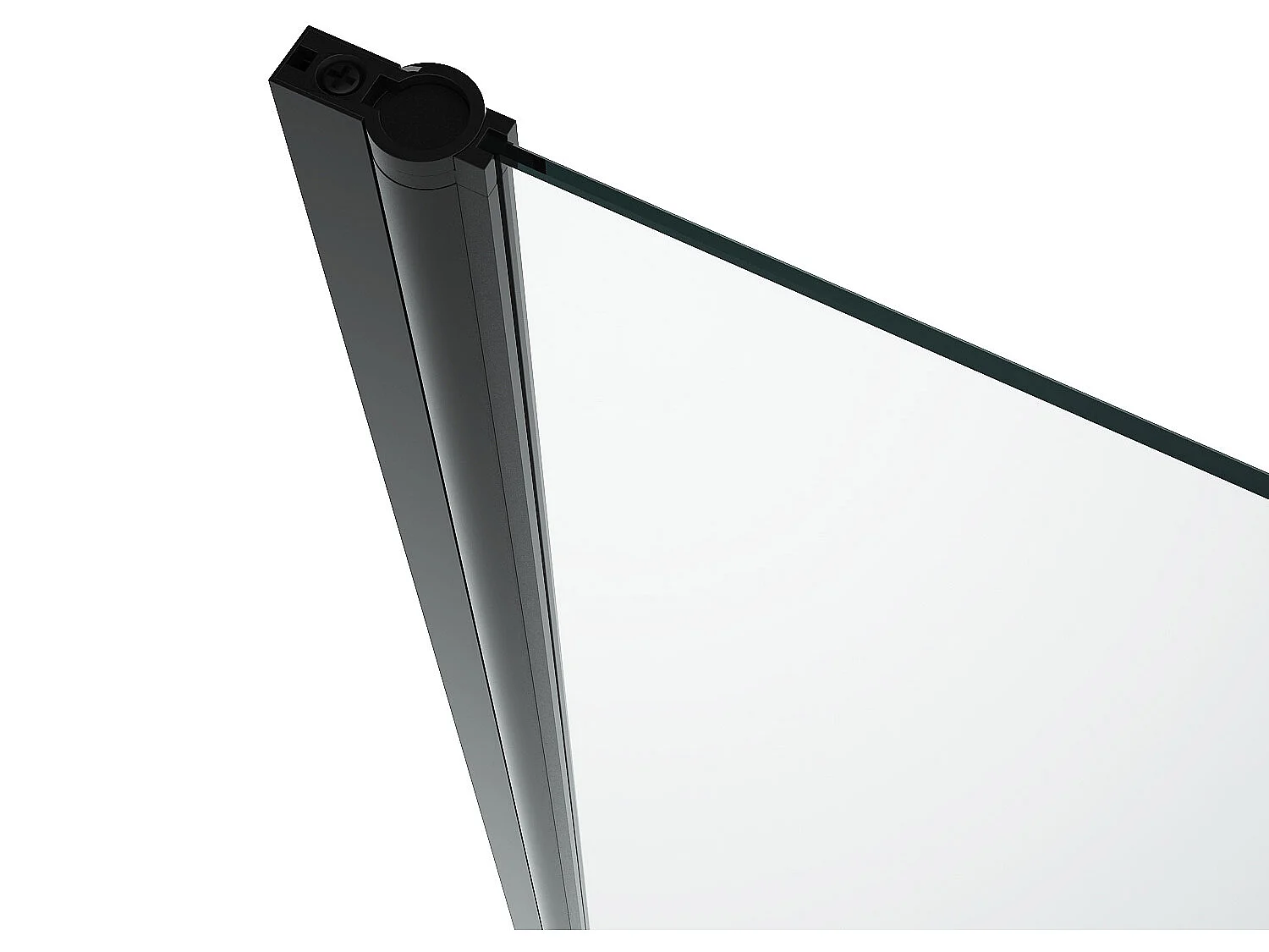 Porte de douche battante - 70 x 195 cm - Noir mat - Verre trempé - SARASOTA