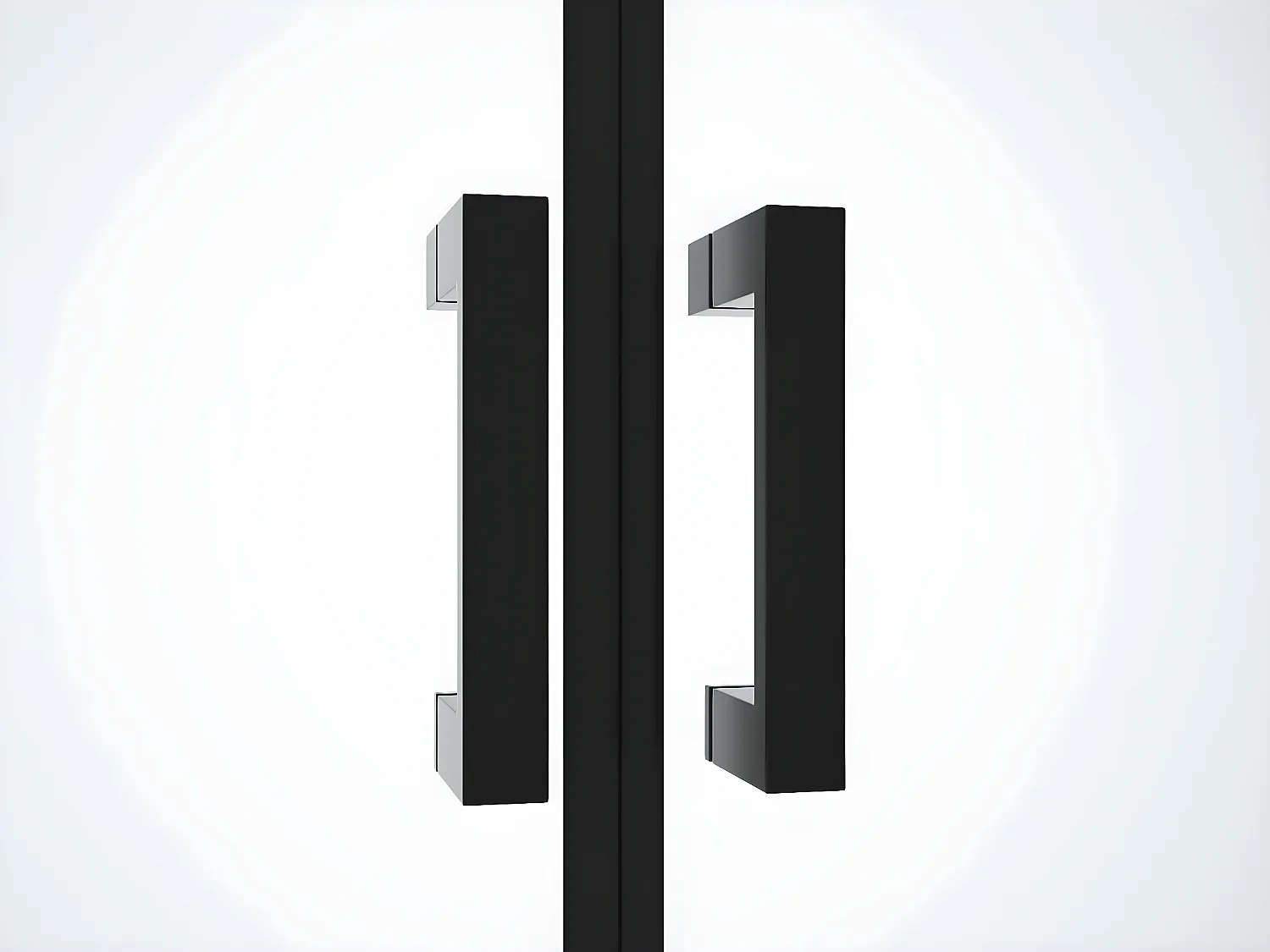 Draaibare douchedeur - 70 x 195 cm - Matzwart - Gehard glas - SARASOTA