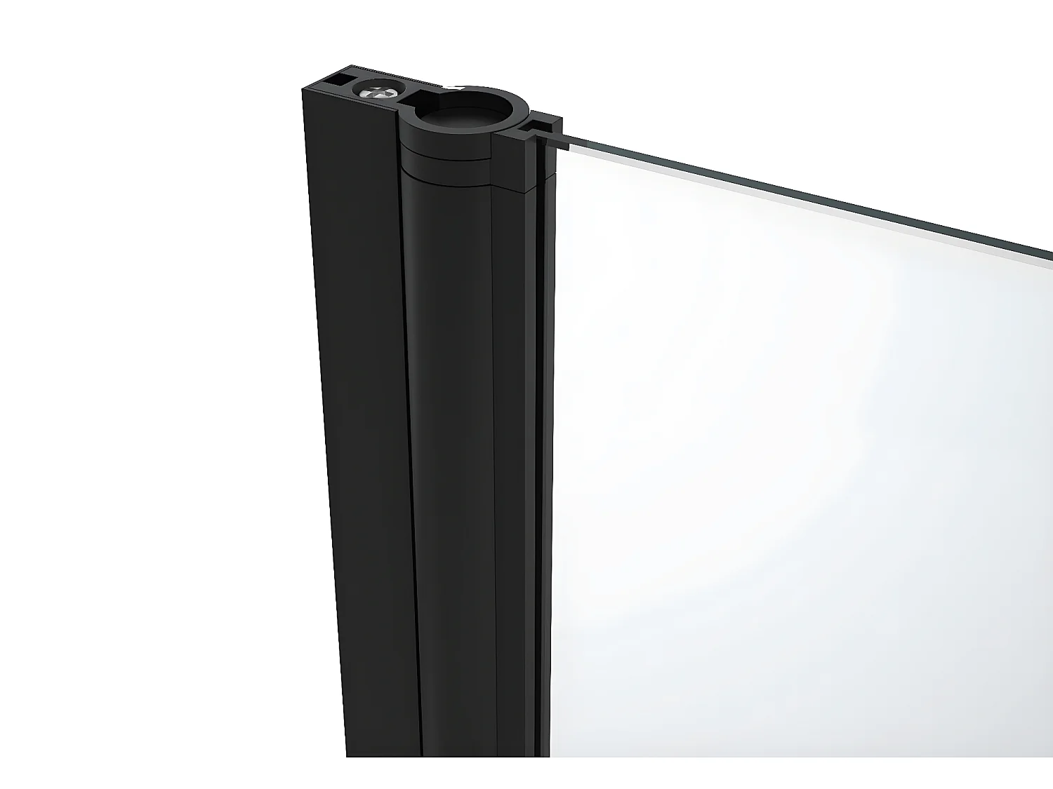 Duschtür Flügeltür - 80 x 195 cm - Sicherheitsglas - Schwarz matt - SARATOSA