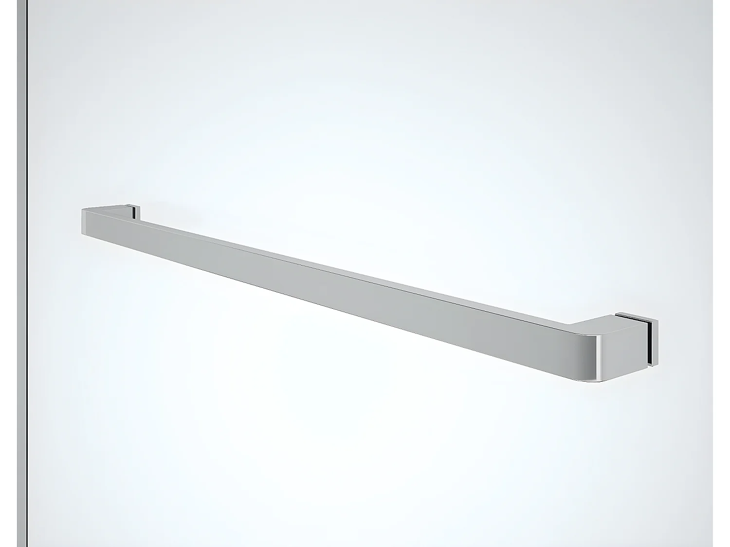 Duschtrennwand Seitenwand italienische Dusche mit Handtuchhalter - 120 x 200 cm - Sicherheitsglas - Chromfarben - KRISTEN