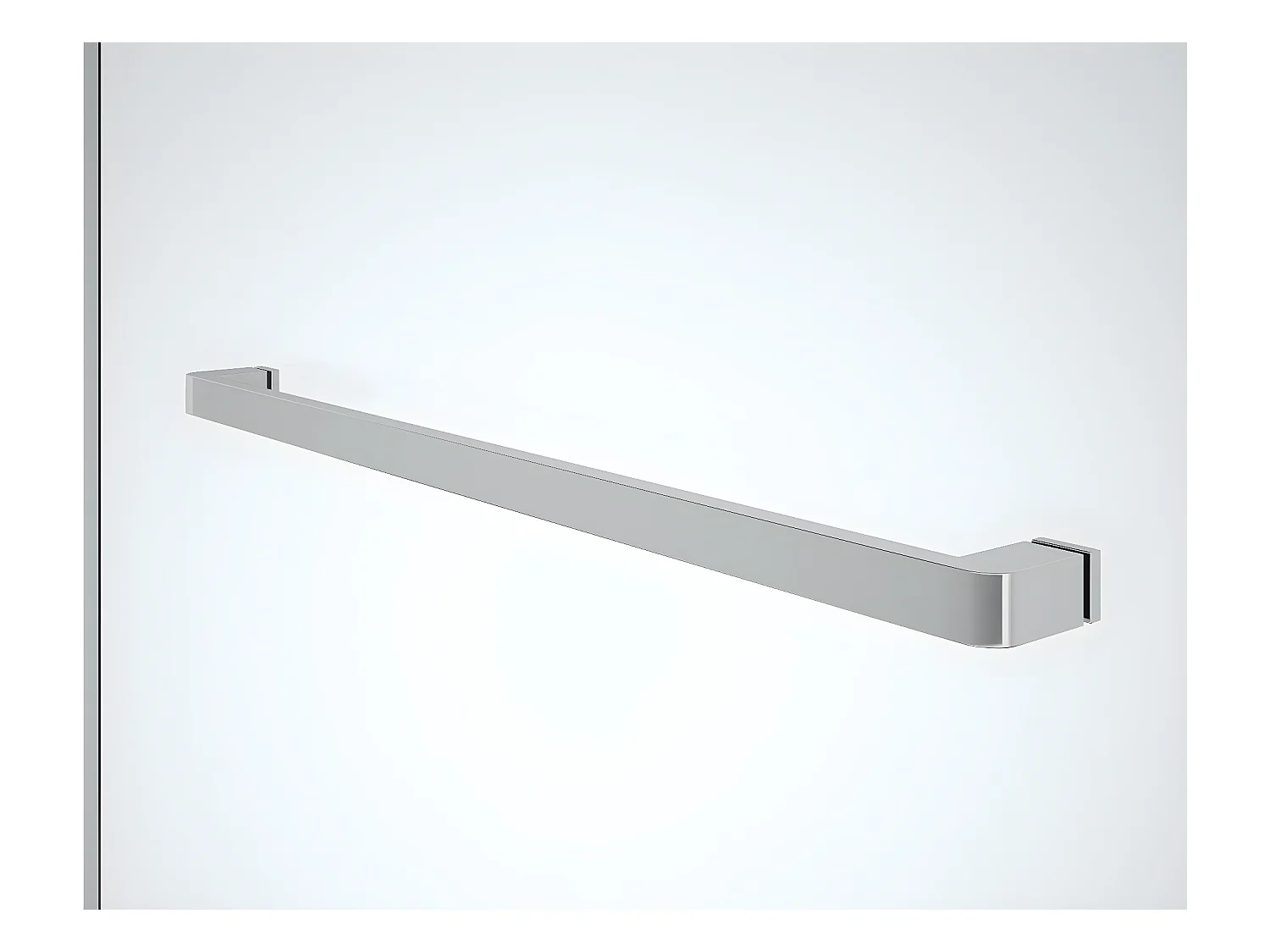 Ścianka prysznicowa z uchwytem na ręczniki - 120 x 200 cm - Chromowana - Szkło hartowane - KRISTEN