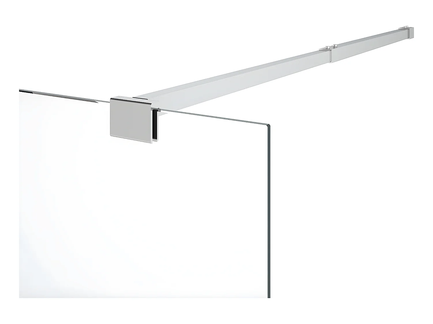 Ścianka prysznicowa z uchwytem na ręczniki - 120 x 200 cm - Chromowana - Szkło hartowane - KRISTEN