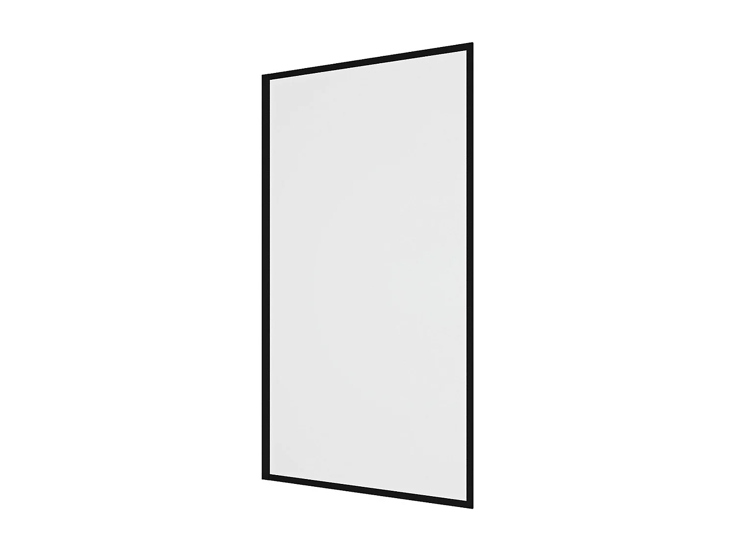 Pare baignoire noir mat style industriel - 70 x 140 cm - Verre trempé - BRADENTON