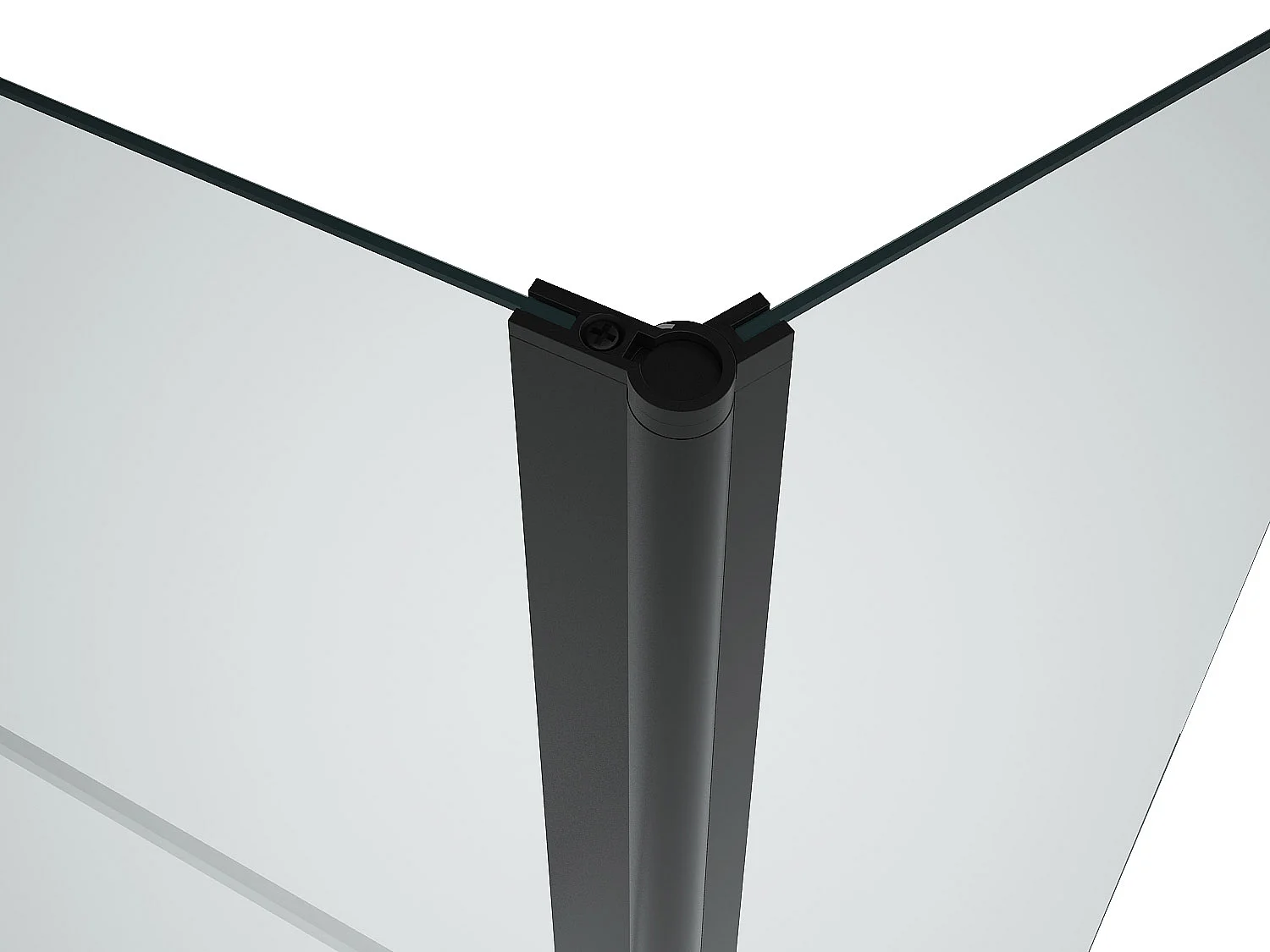 Parete per vasca da bagno con apertura girevole Nero opaco  (70 + 30) x 140 cm - PRIMAEL