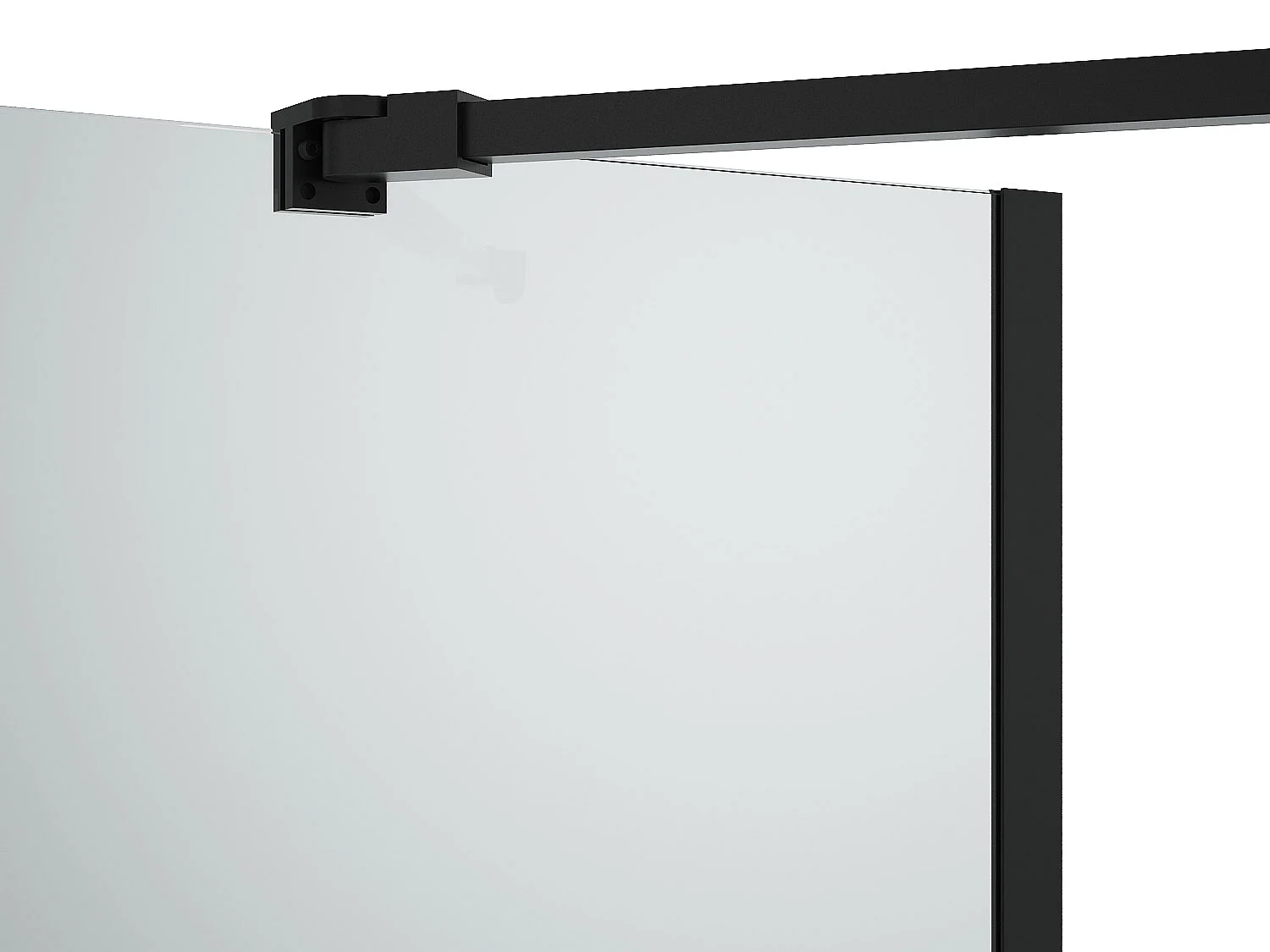 Parete per vasca da bagno con apertura girevole Nero opaco  (70 + 30) x 140 cm - PRIMAEL