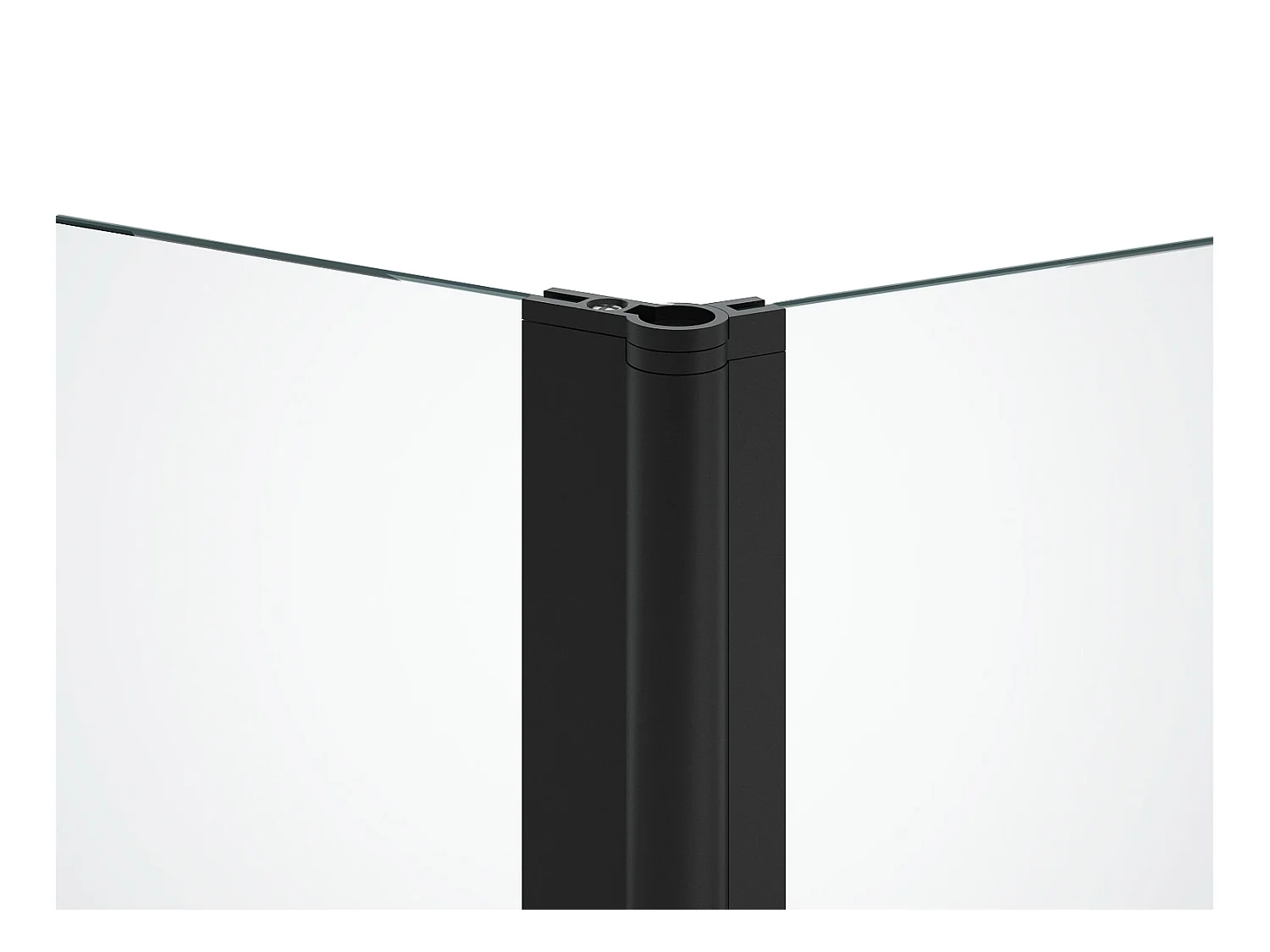Pare baignoire avec porte-serviette et retour pivotant noir mat - (70 + 30) x 140 cm - PRIMAEL