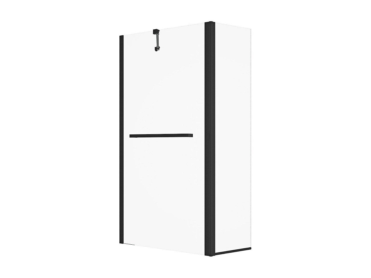Duschtrennwand Badewanne mit Handtuchhalter - (70 + 30) x 140 cm - Schwarz günstig online kaufen