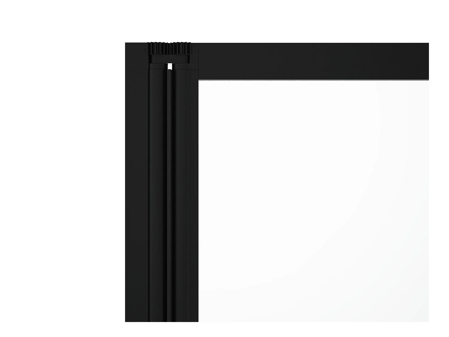 Mampara para bañera plegable de metal negro mate estilo atelier - 120 x 140 cm - DISTRICT