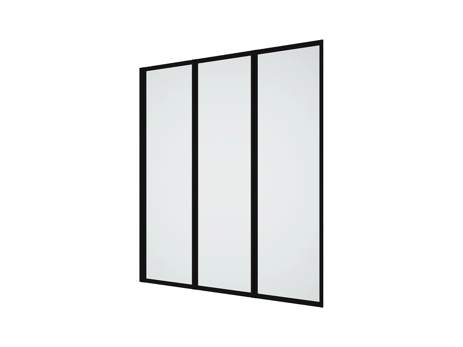 Duschtrennwand Badewanne - 120 x 140 cm - Metall - Schwarz - DISCTRICT