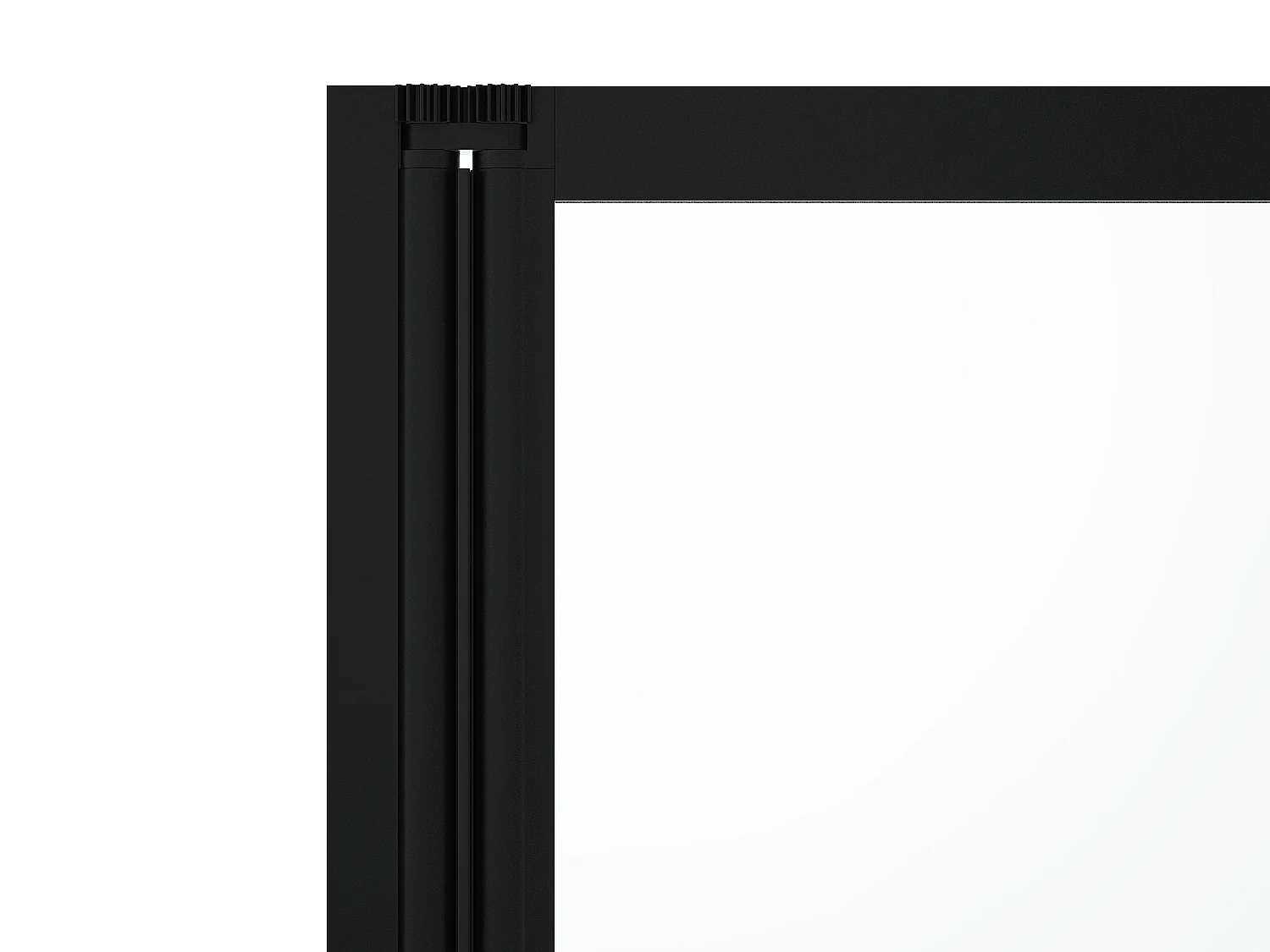 Duschtrennwand Badewanne - 120 x 140 cm - Metall - Schwarz - DISCTRICT