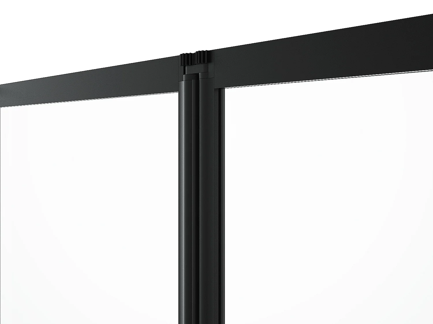 Vikbar badkarsavskärmning i mattsvart metall  120 x 140 cm DISTRICT