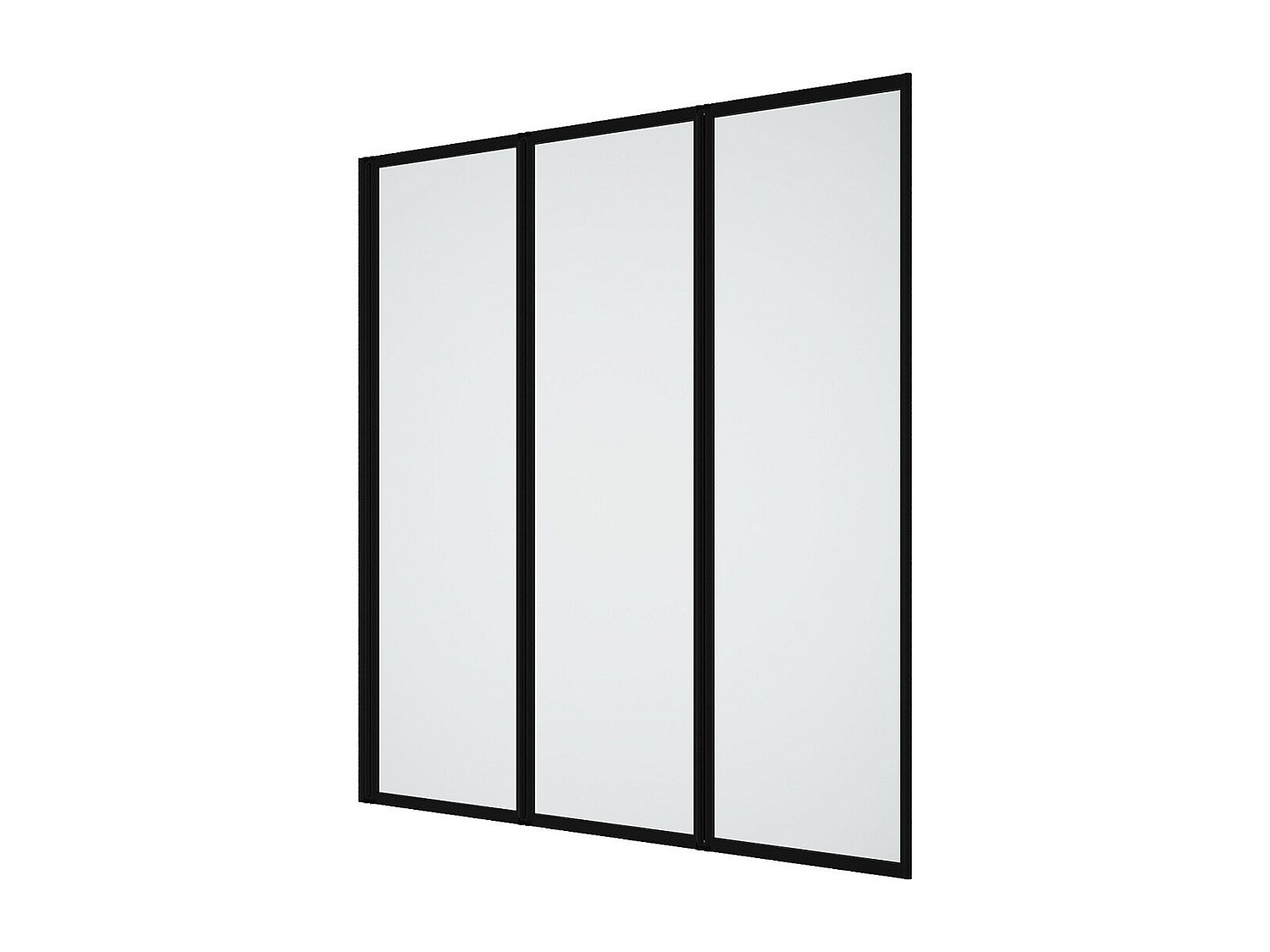 Duschtrennwand Badewanne - 120 x 140 cm - Metall - Schwarz - DISCTRICT günstig online kaufen