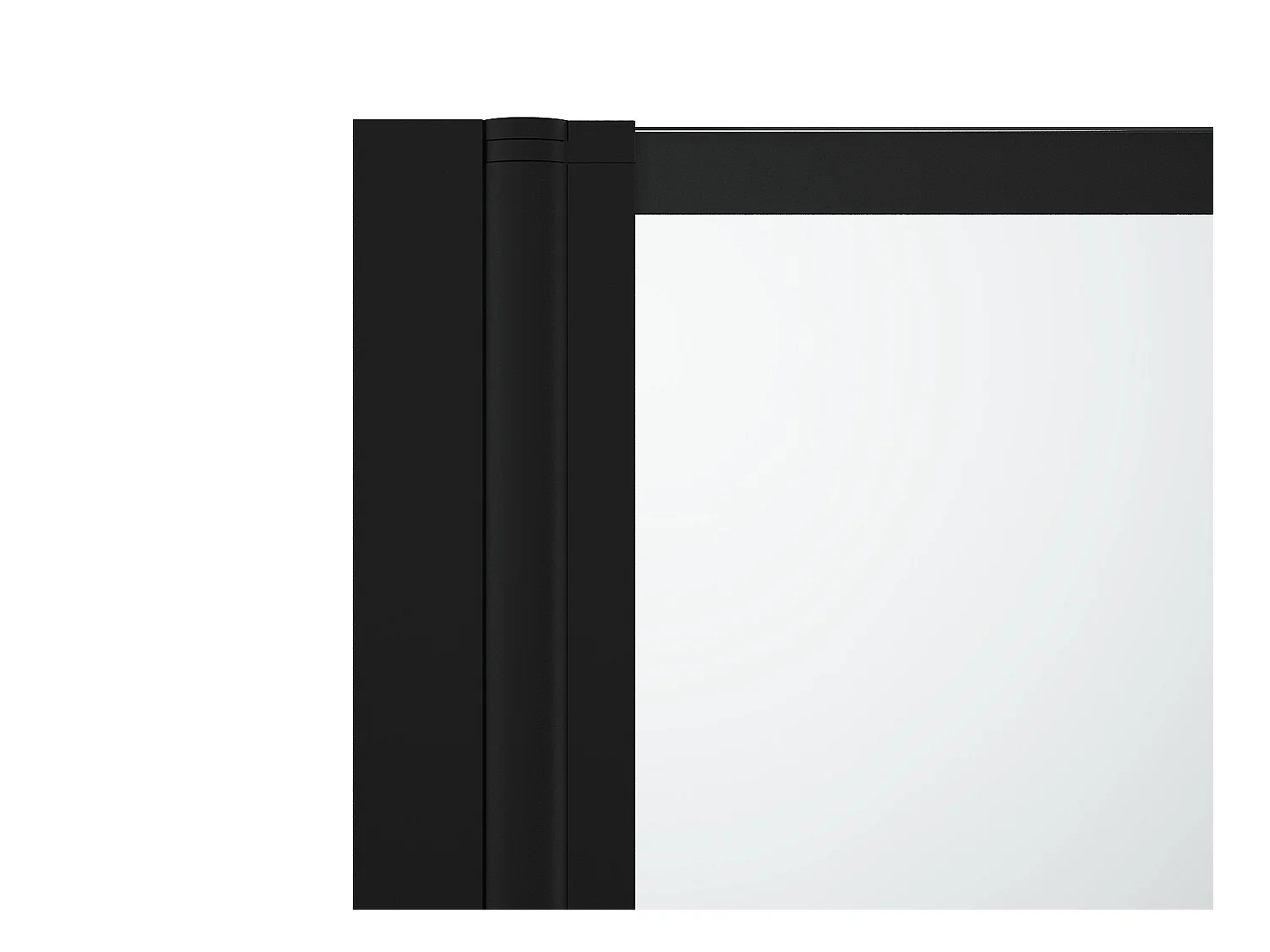 Duschtrennwand Badewanne Atelier - 80 x 140 cm - Schwarz matt - DOLANA