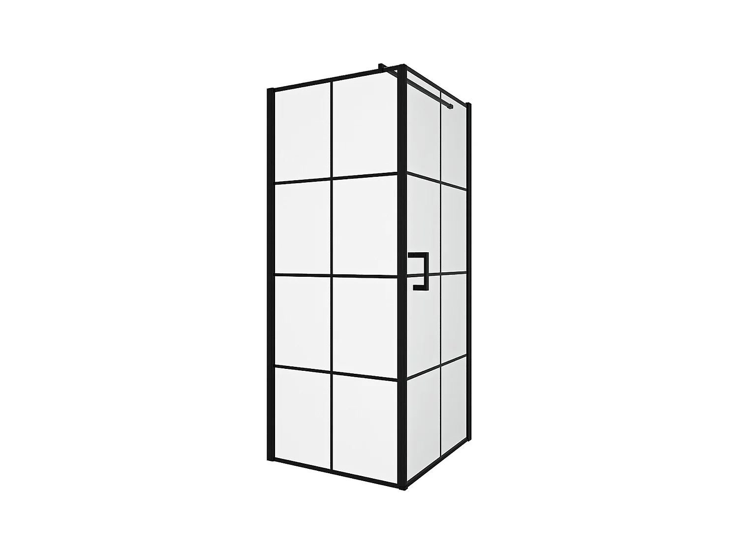 Duschtrennwand - Schwarz matt - 80 x 80 x 190 cm  - CAPARICA