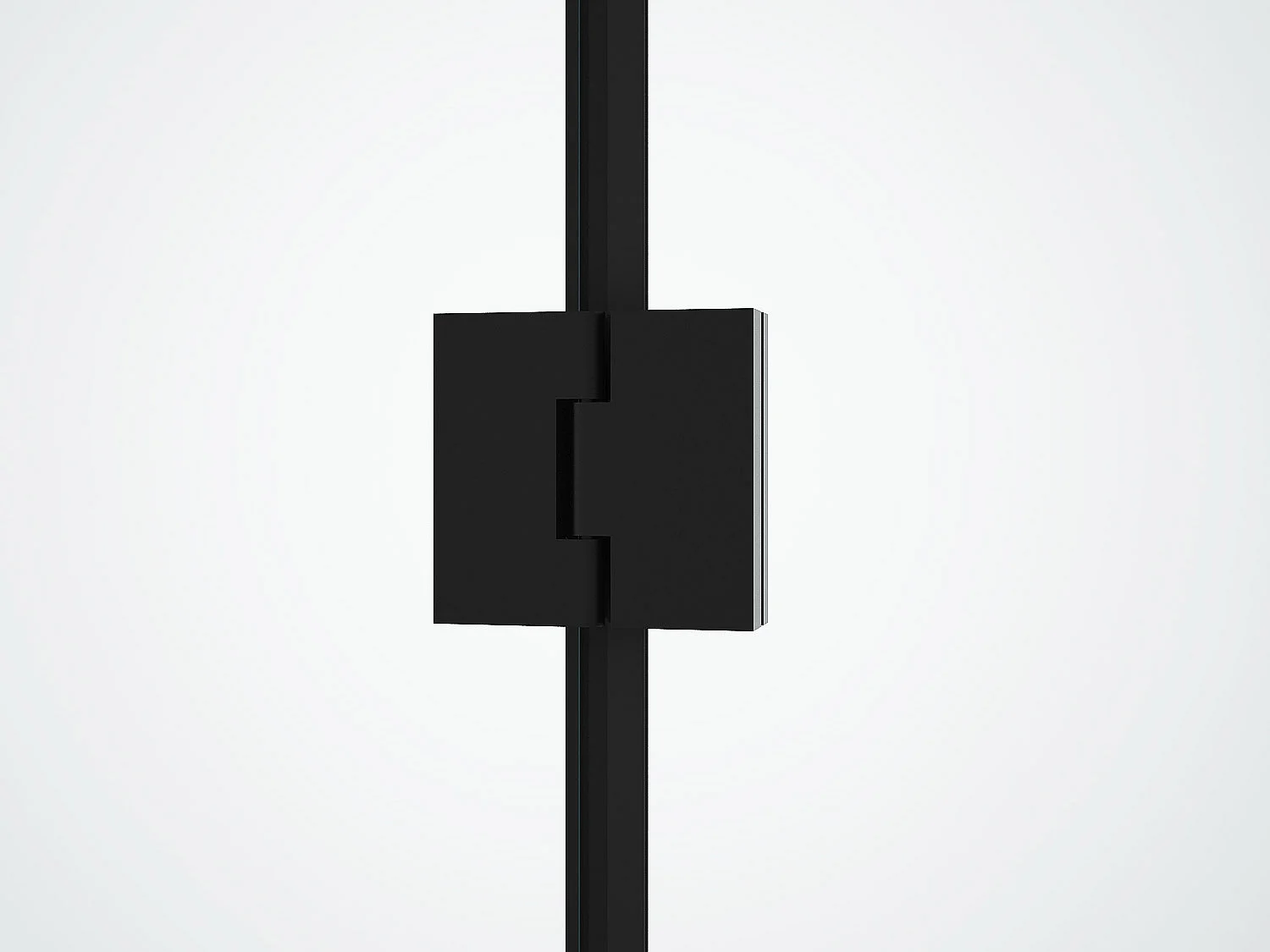 Painel de duche fixo com porta giratória preto mate estilo industrial 80 x 100 x 190 cm - PRINCETON