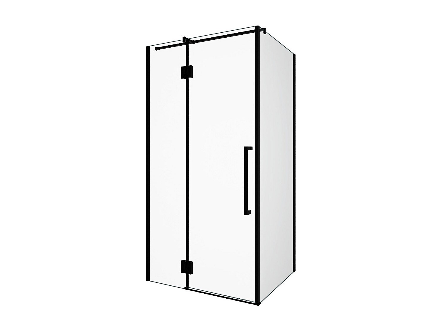 Duschtrennwand Industriel-Stil - 80 x 100 x 190 cm - Schwarz matt - PRINCET günstig online kaufen