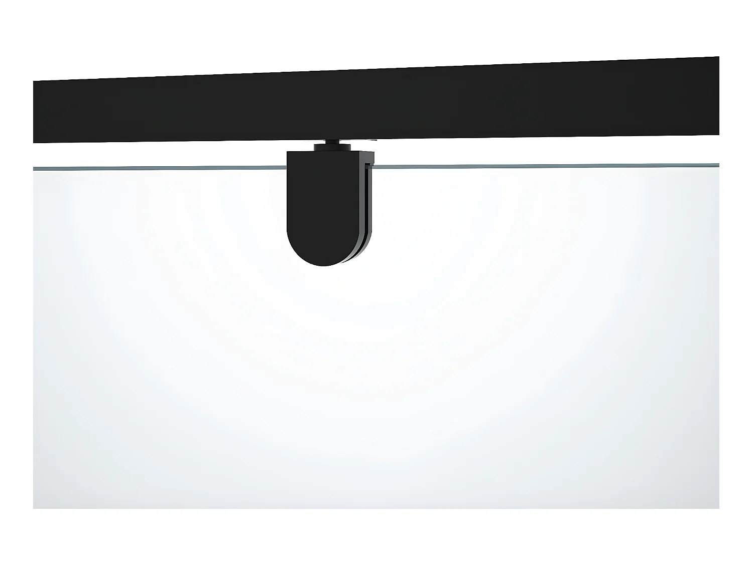 Porte de douche pivotante en métal noir mat au style industriel - 80 x 195 cm - TAMRI