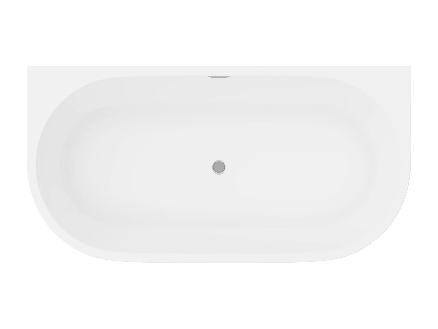 Wanna półwolnostojąca - 175L - 130 x 71,5 x 58 cm - Biały - Akryl - DIVINA