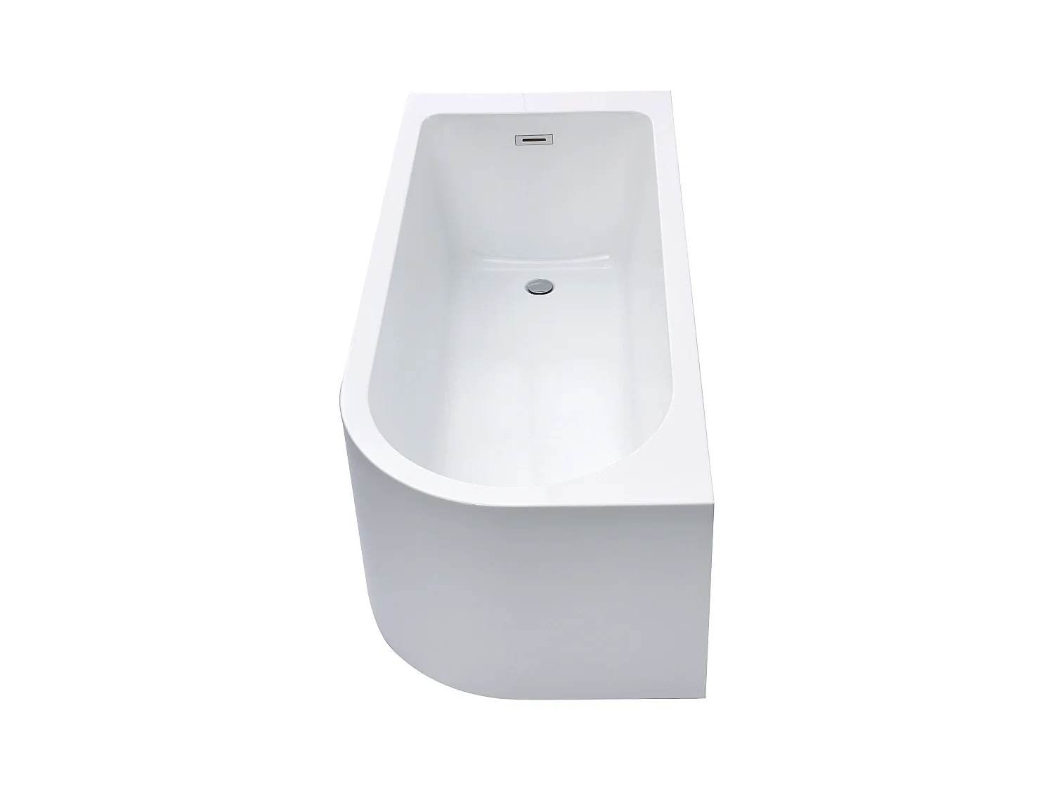 Eckbadewanne - 201L - 150 x 75 x 58 cm - Ecke Links - Weiß - AKINA