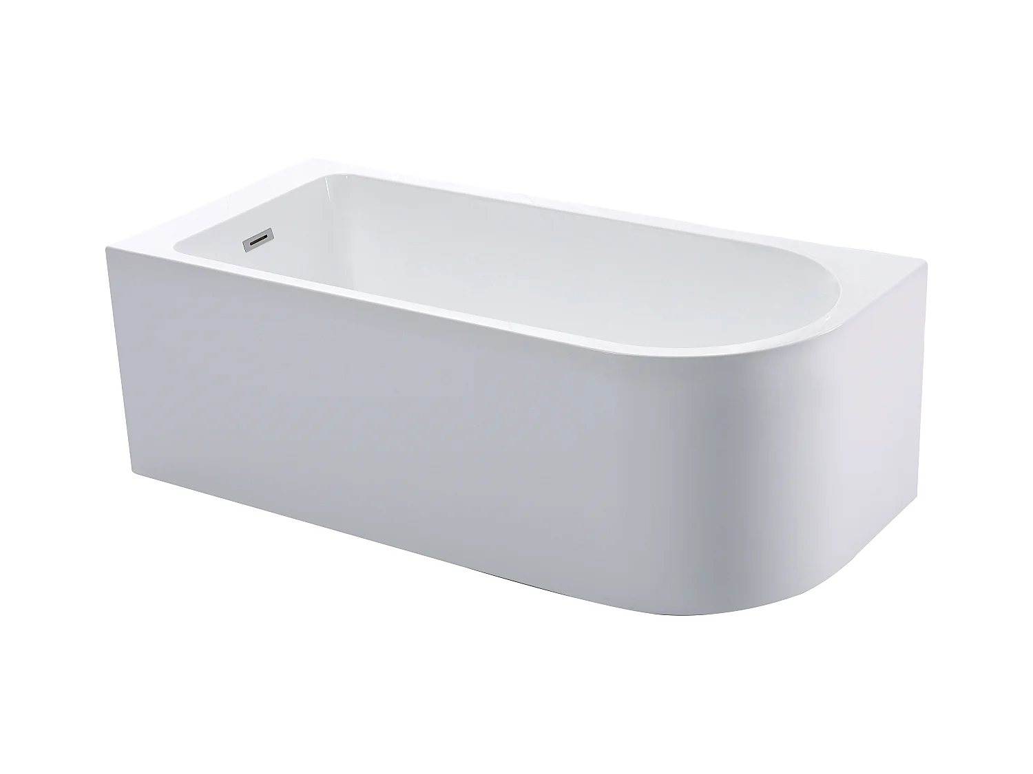 Eckbadewanne - 201L - 150 x 75 x 58 cm - Ecke Links - Weiß - AKINA