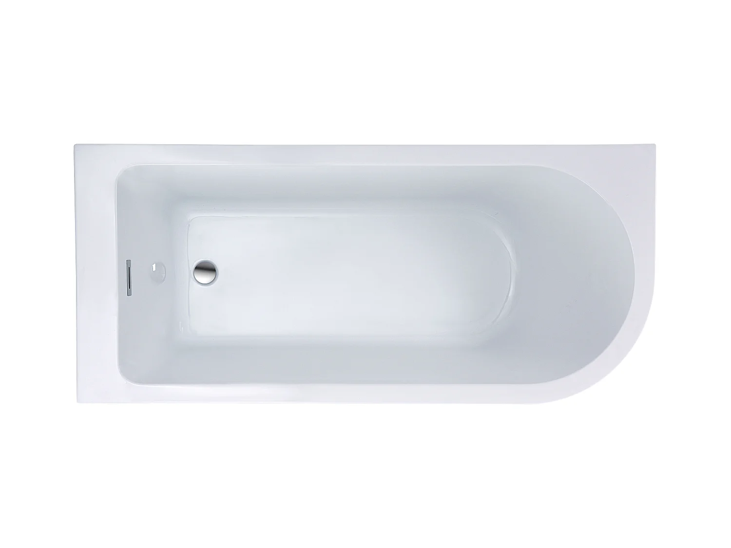 Bañera esquinera - 201L - 150 x 75 x 58 cm - blanco - Ángulo izquierdo - ANIKA