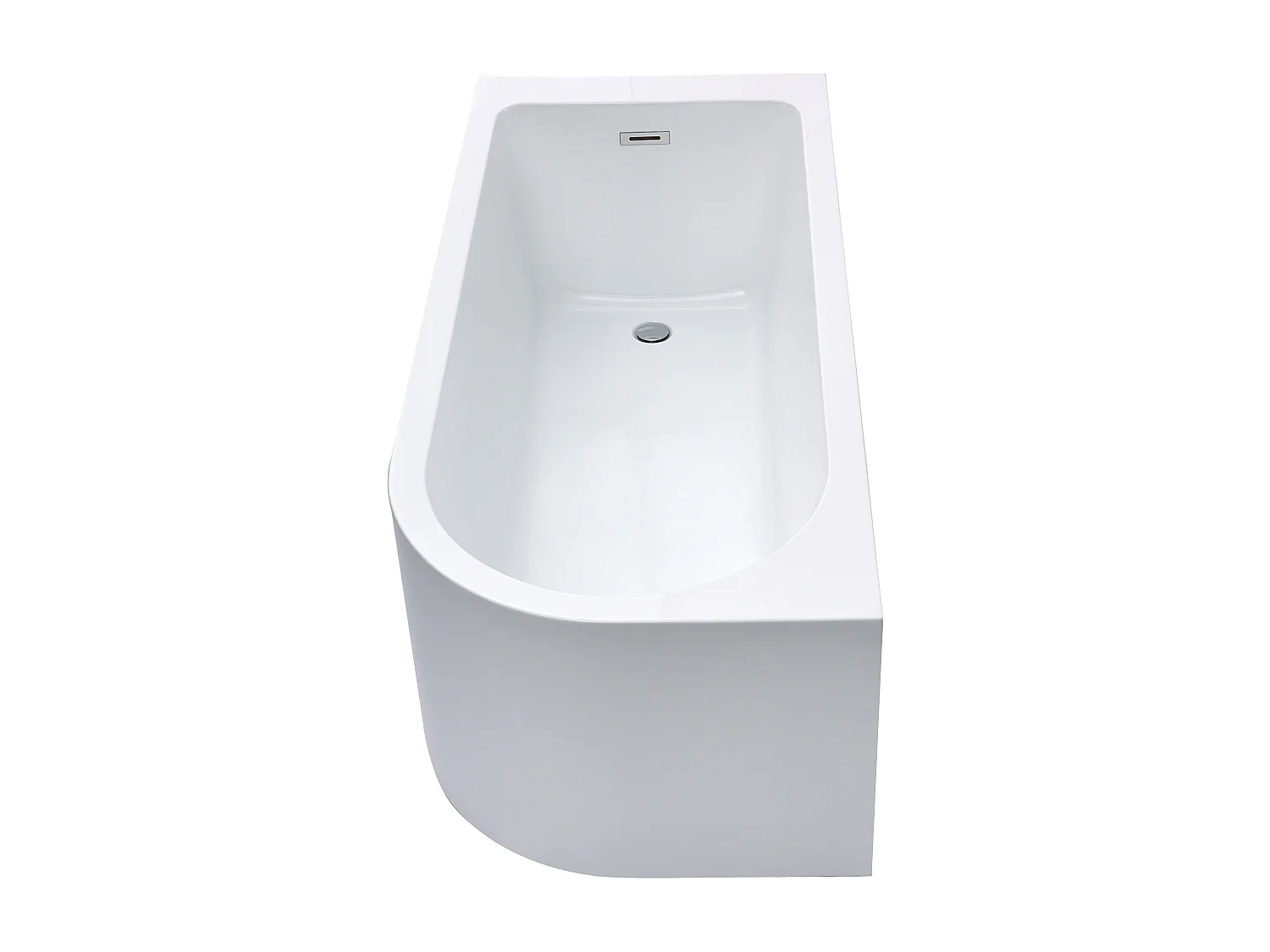Baignoire d'angle - 201L - 150 x 75 x 58 cm - Blanche - Angle gauche - ANIKA