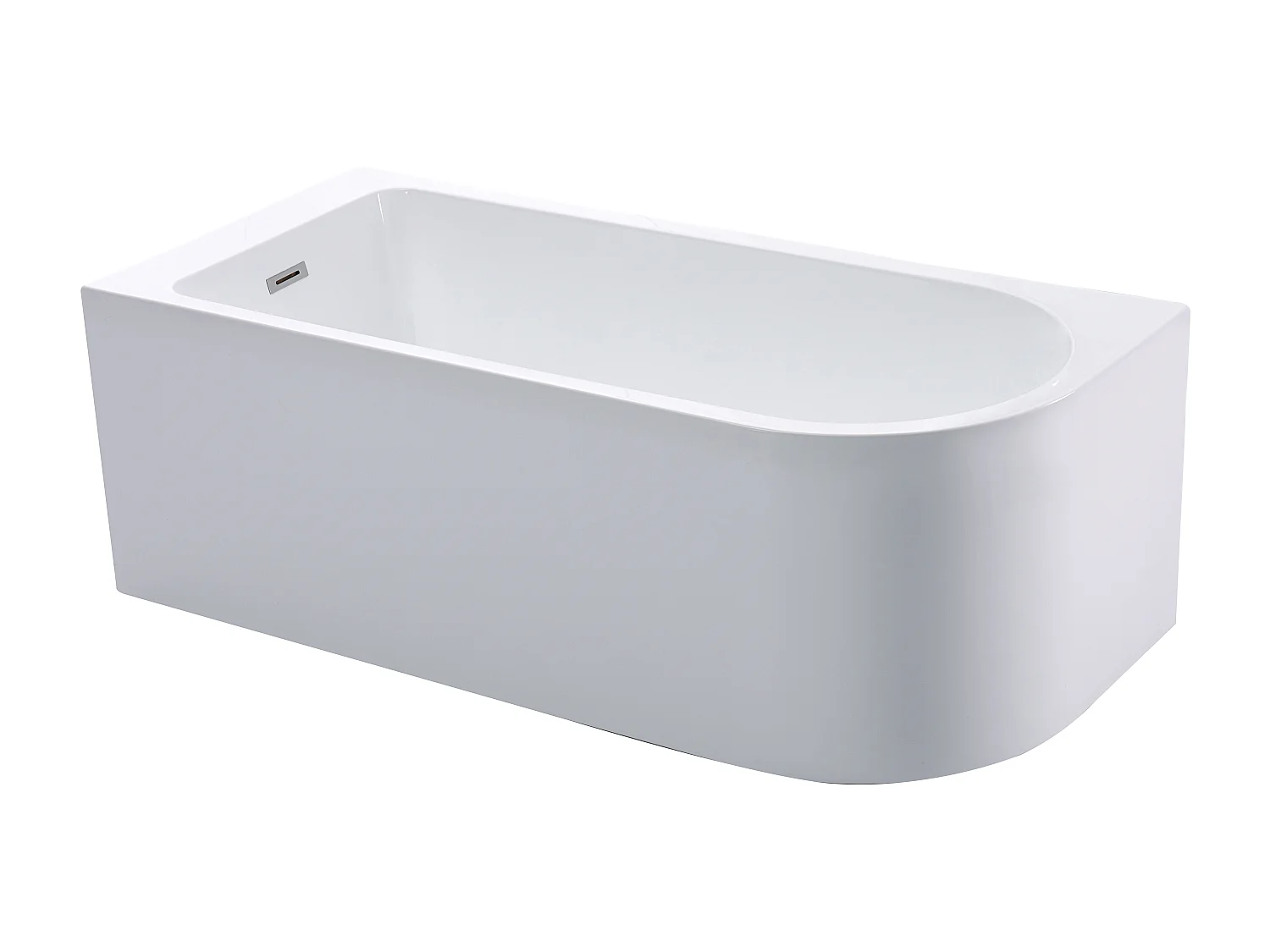 Baignoire d'angle - 201L - 150 x 75 x 58 cm - Blanche - Angle gauche - ANIKA
