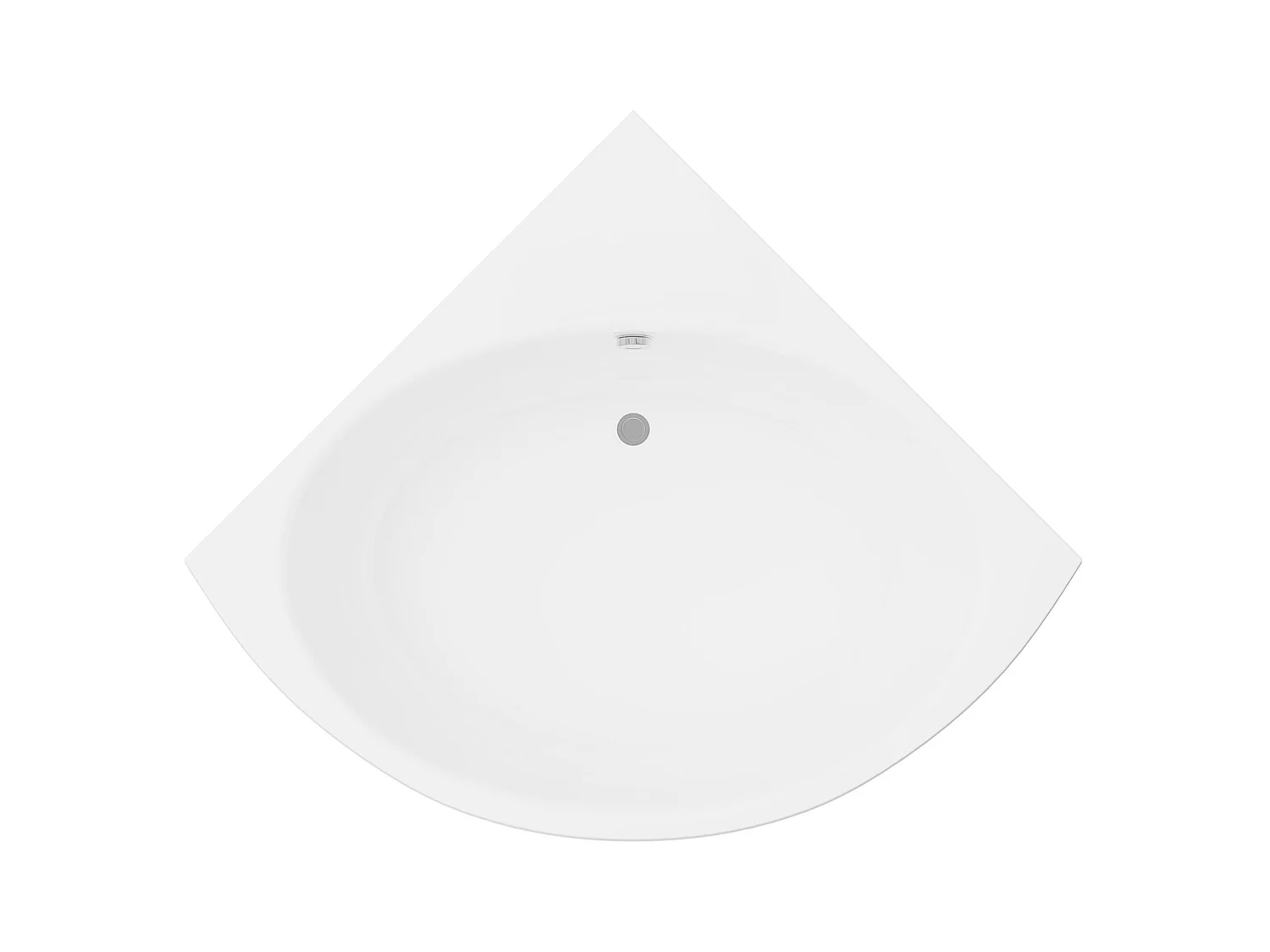Hoekbad - 198 L - 120 x 120 x 63 cm - Wit - Acryl - COBITIS