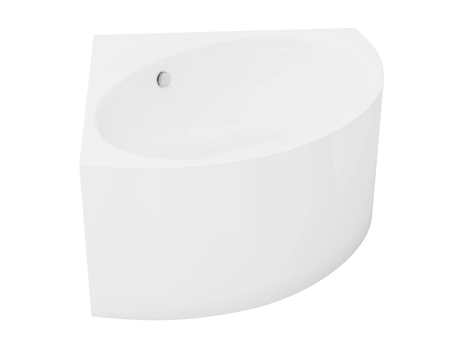 Baignoire d'angle - 198 L - 120 x 120 x 63 cm - Blanche - Acrylique - COBITIS