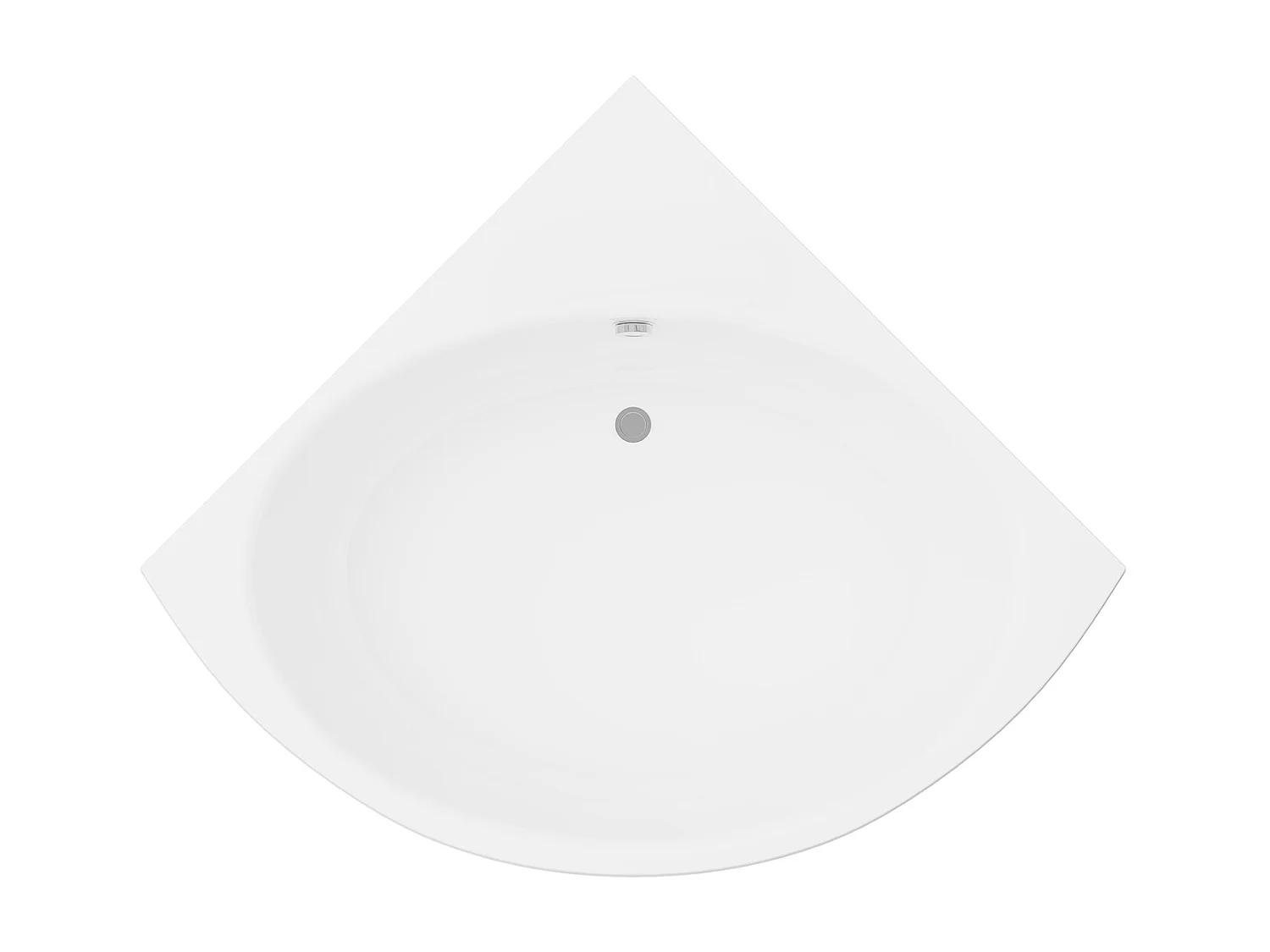 Baignoire d'angle - 198 L - 120 x 120 x 63 cm - Blanche - Acrylique - COBITIS